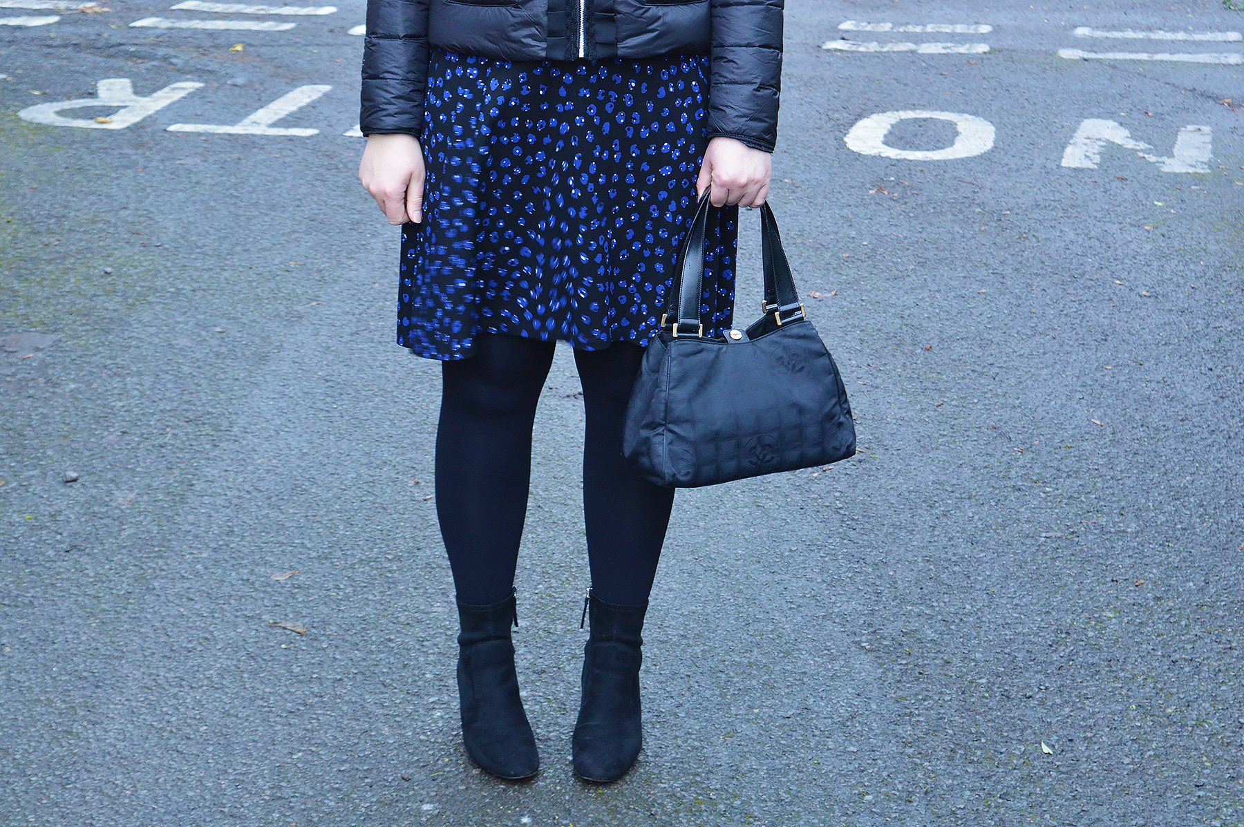 Blue Animal Print Dress