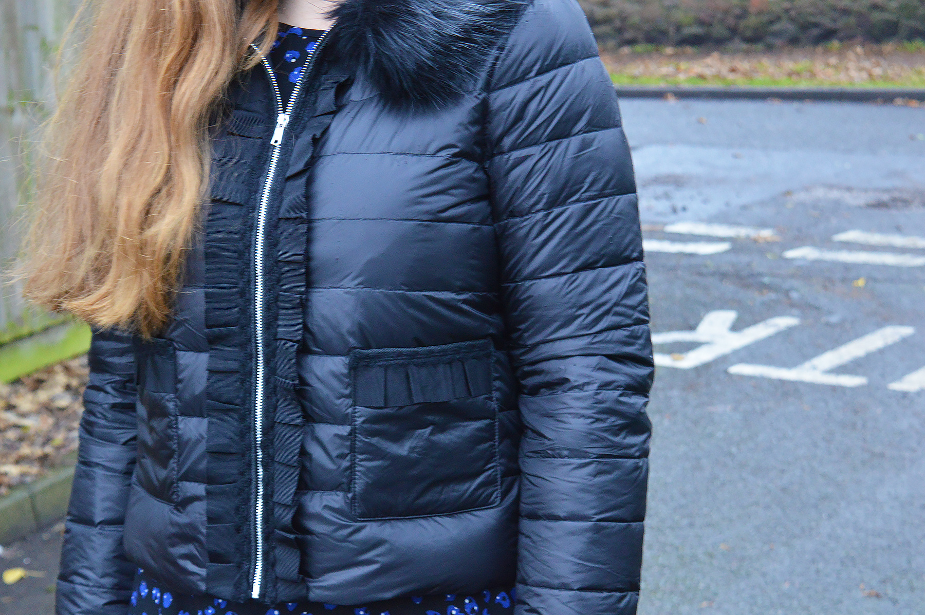 Zara Faux Fur Puffer Jacket