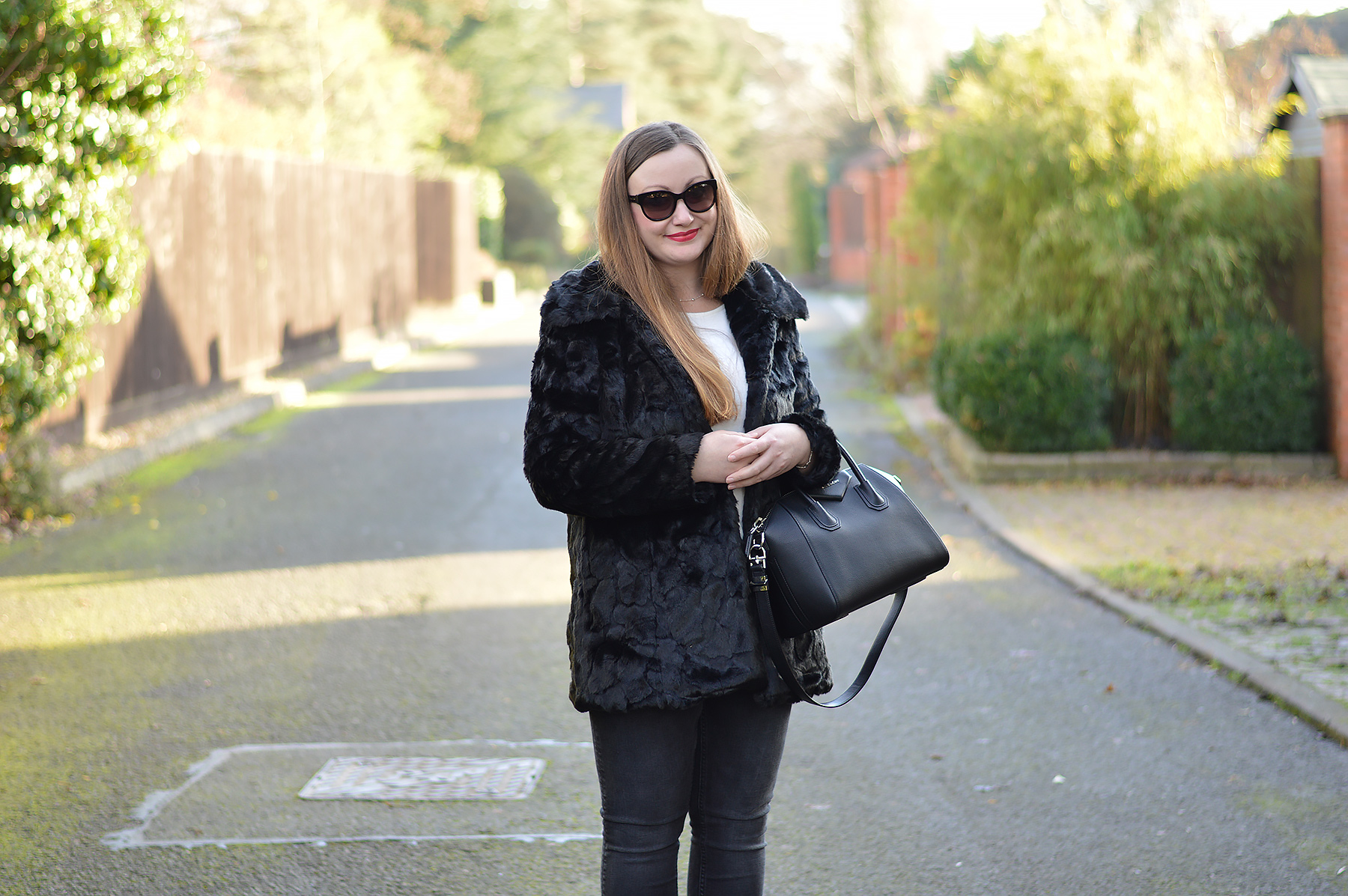 Black Fur Coat Blogger