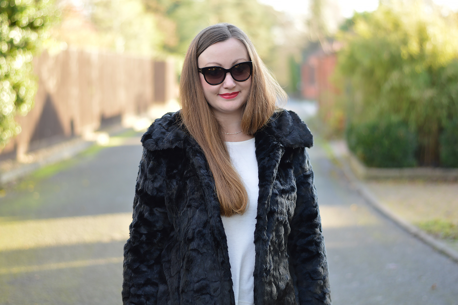 Black Fur Coat OOTD