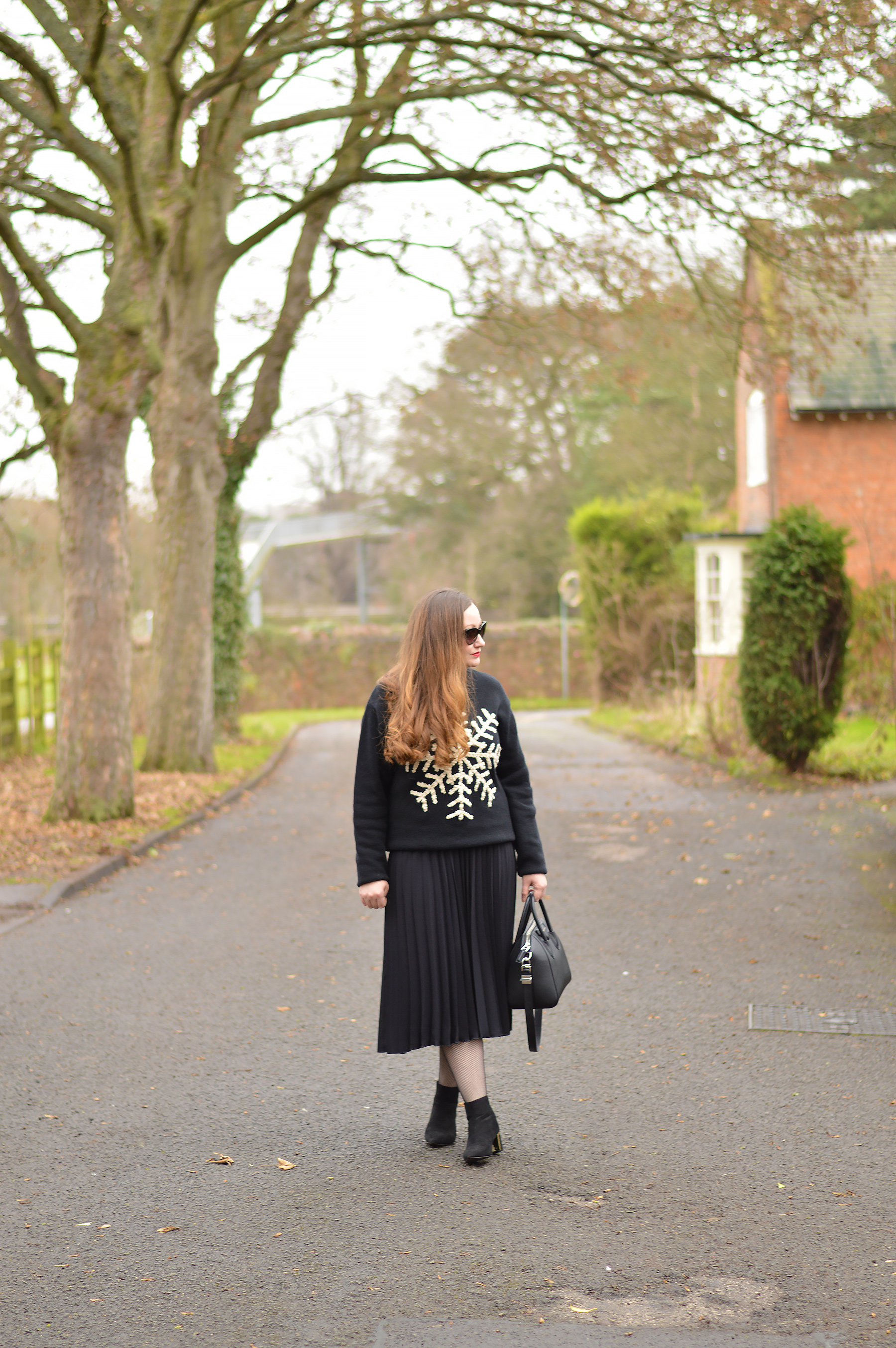 A Stylish Christmas Jumper Outfit JacquardFlower