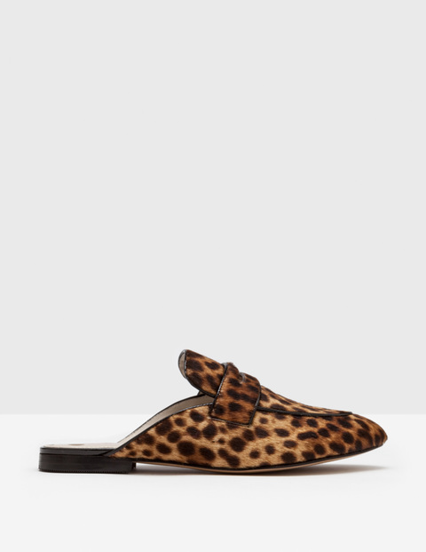 Boden Backless Loafer In Leopard Print