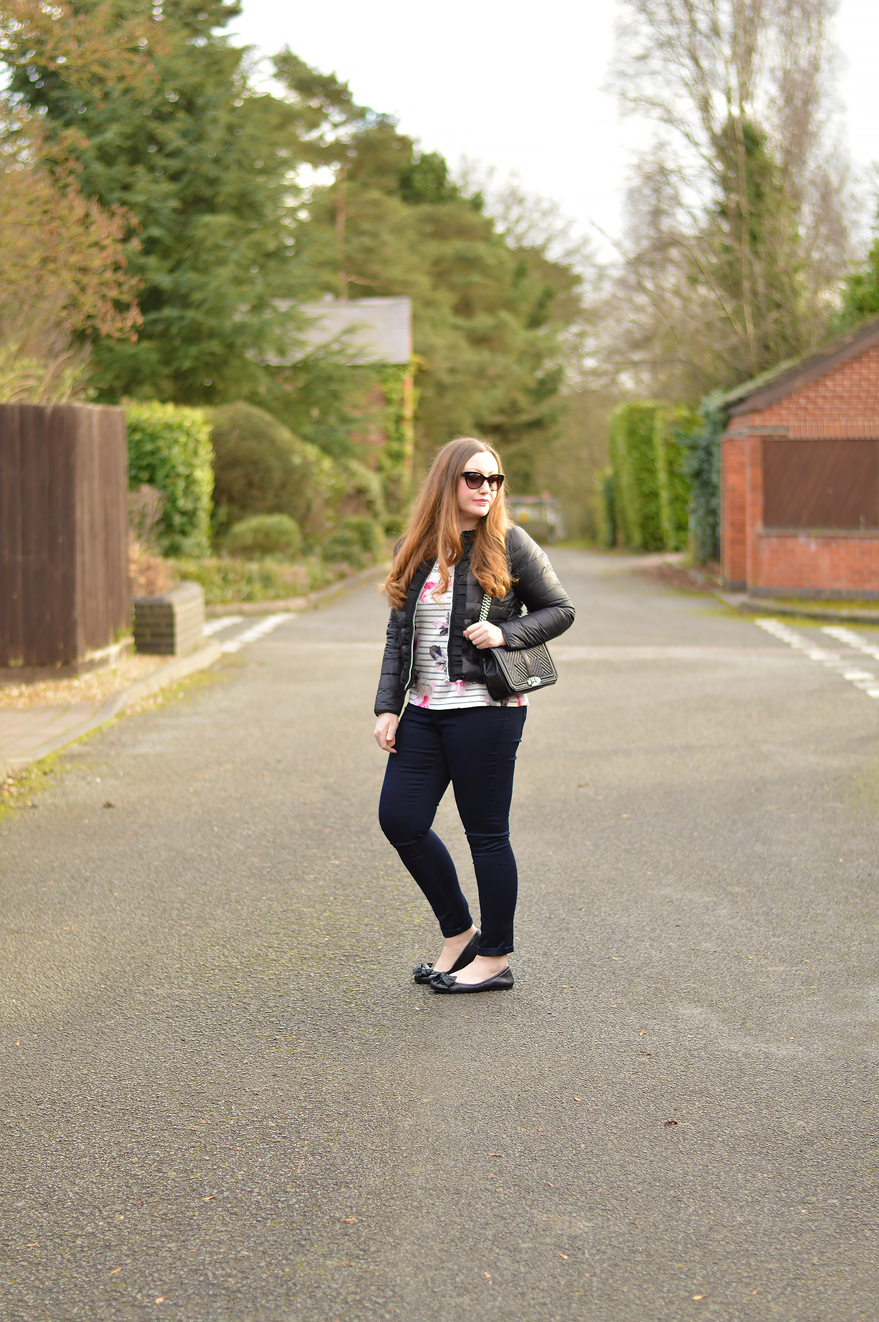 Joules floral and striped harbour top