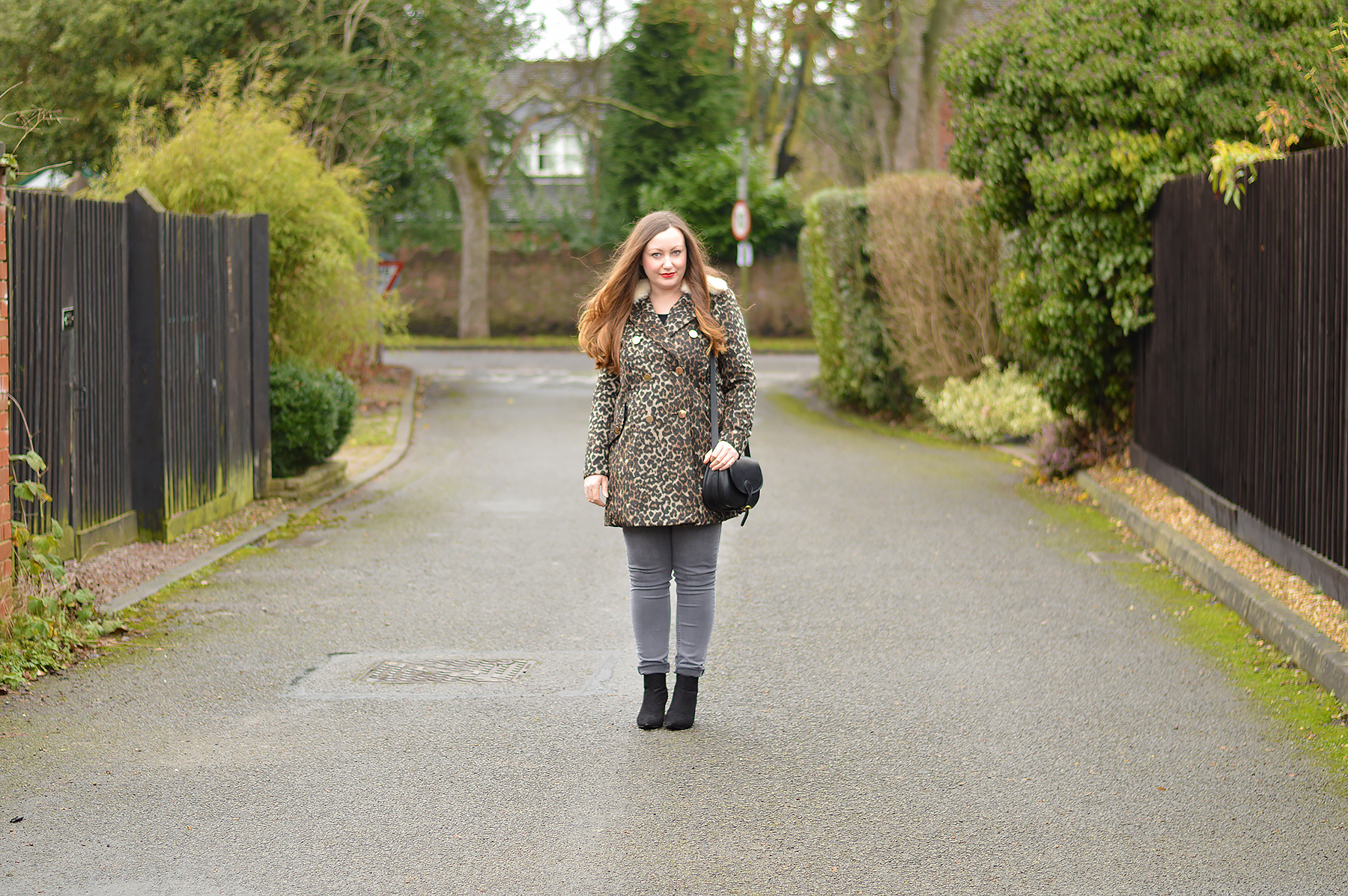 River island animal print coat