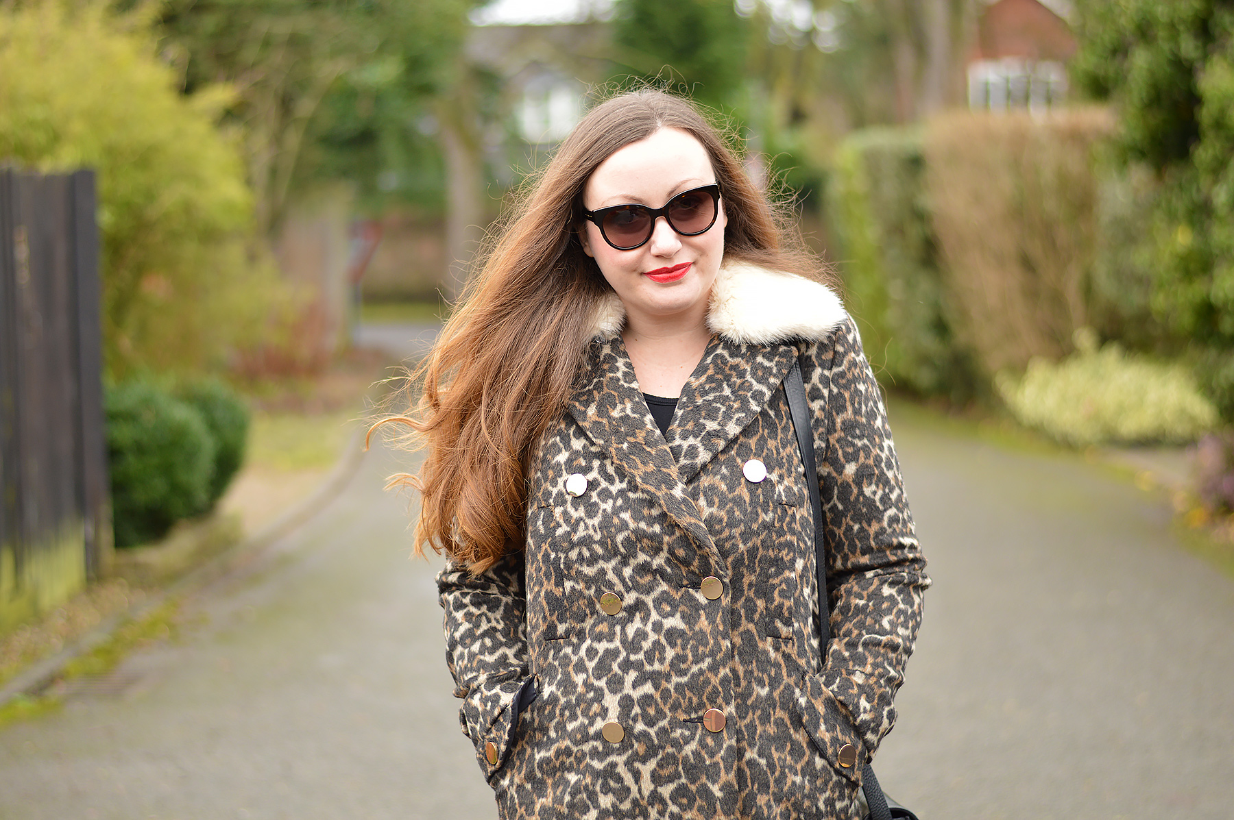 Vintage style animal print coat