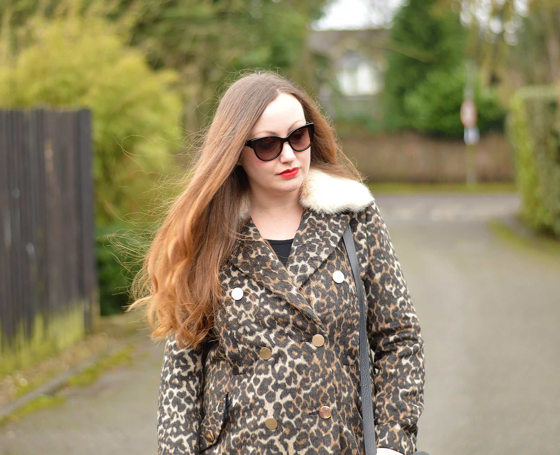 Vintage style leopard print coat