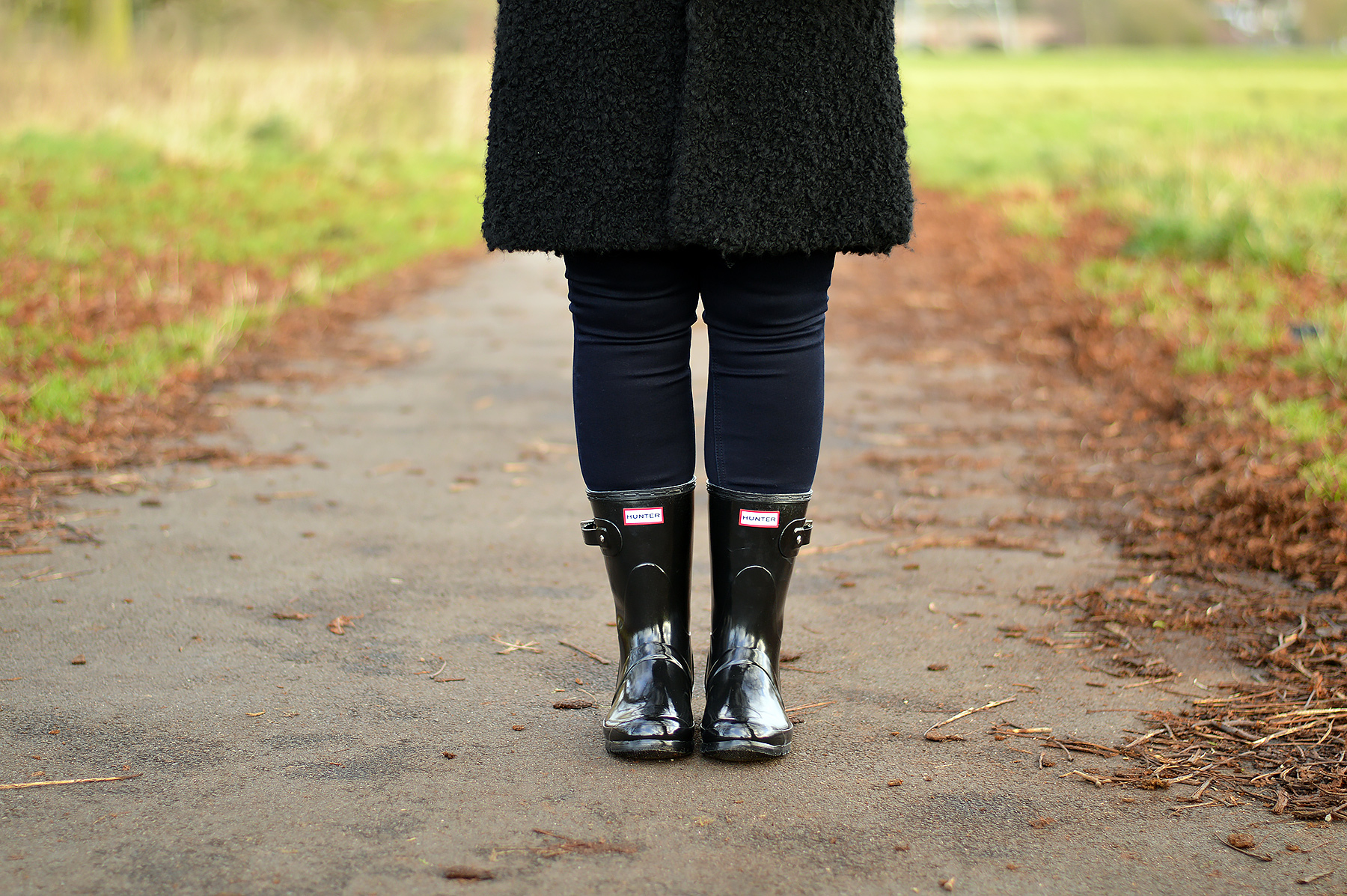 Short Hunter Wellies Outfit JacquardFlower