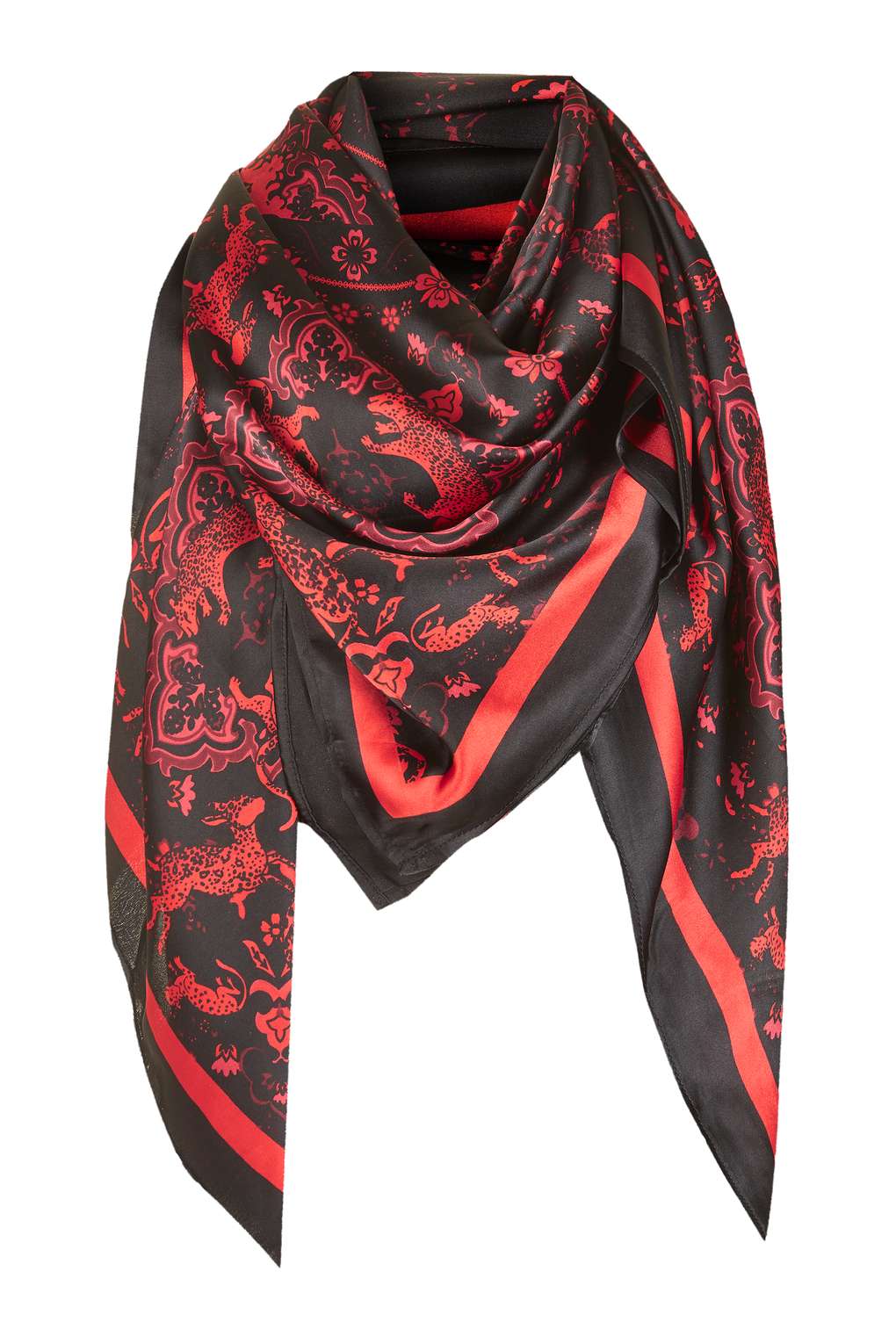 Topshop Oversized Silky Tiger Print Scarf