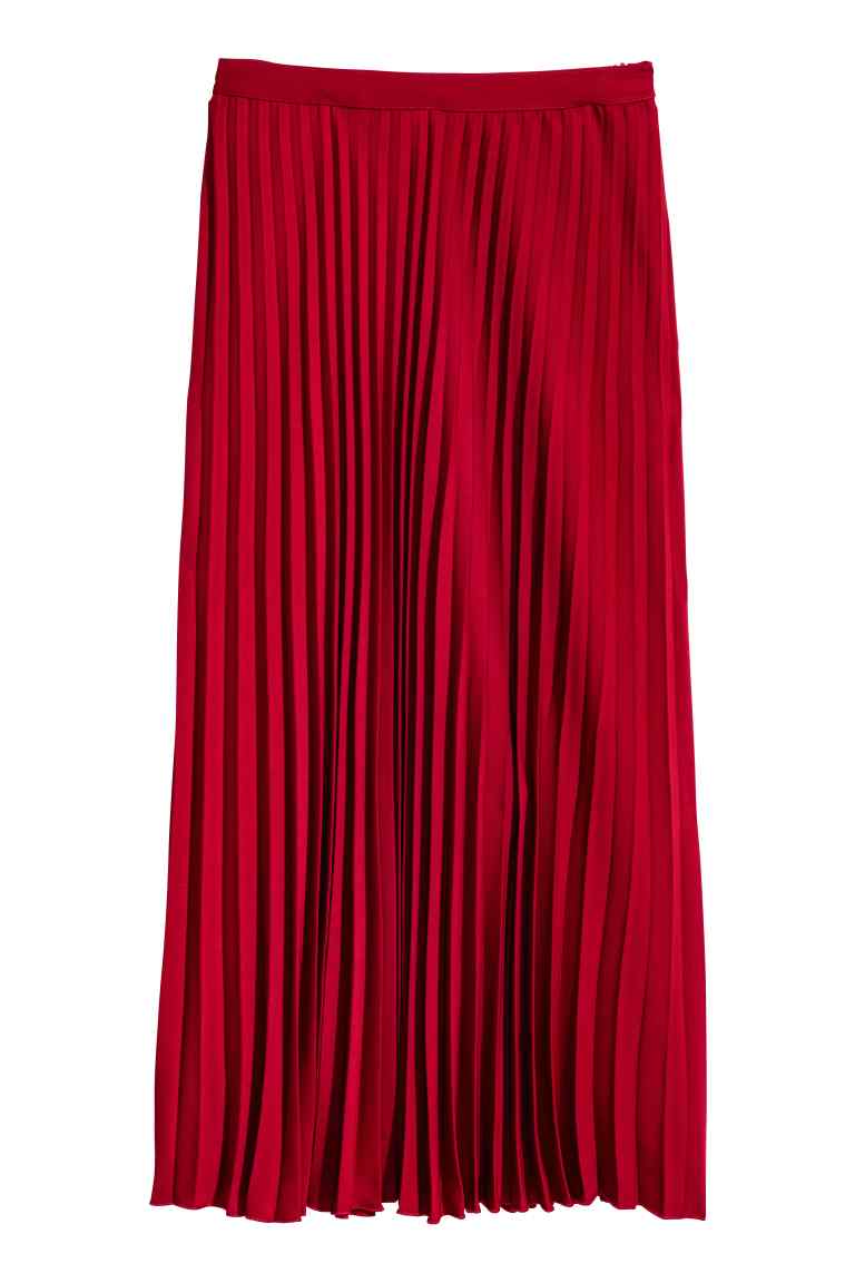 Red pleated skirt from H&M