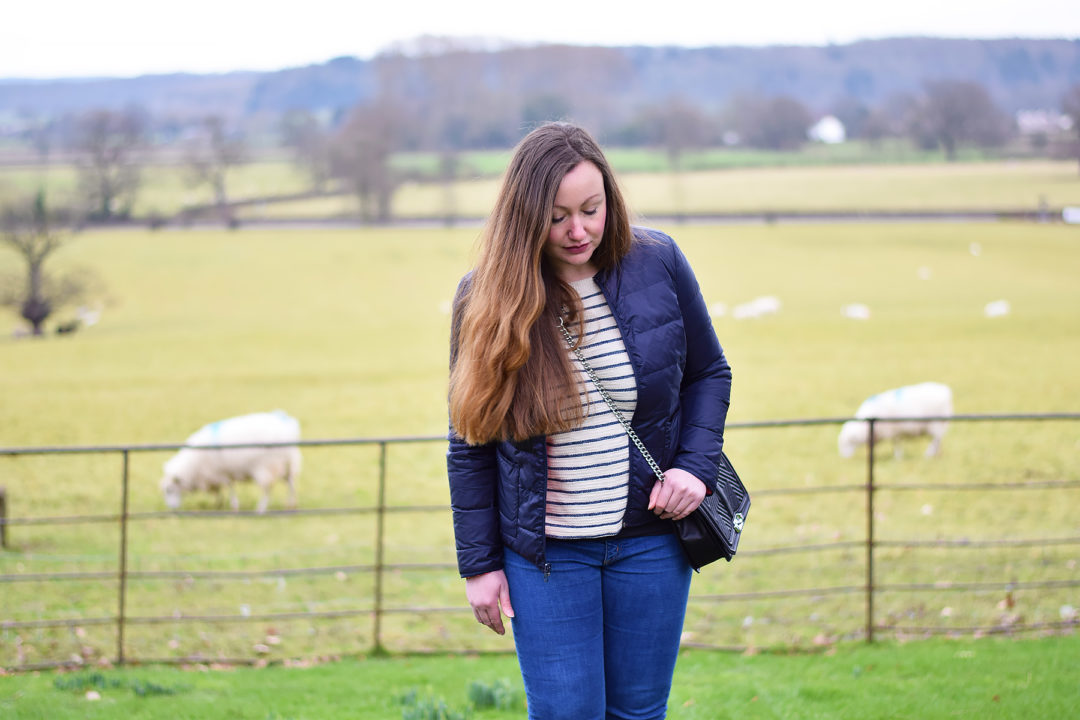 Joules Springhill reversible puffer jacket Navy