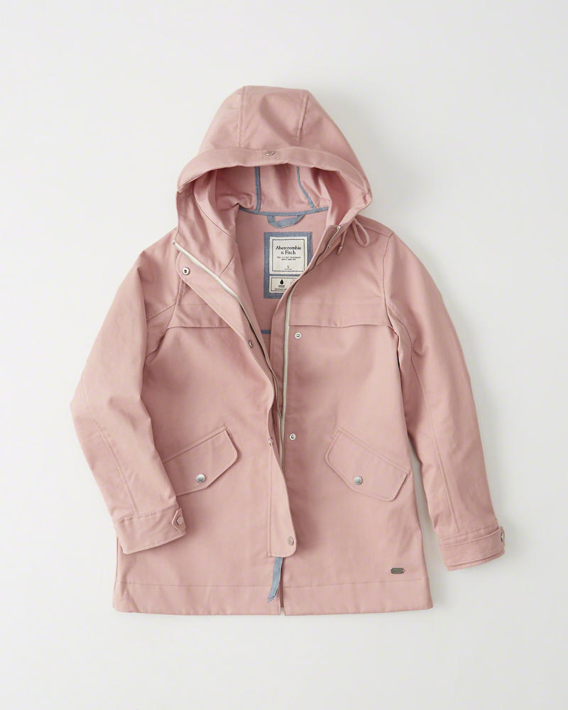 Abercrombie & Fitch Classic Raincoat in Pink