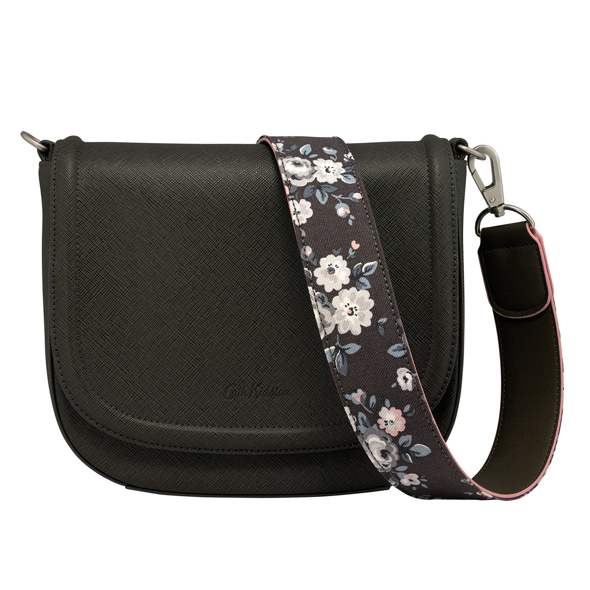 Cath Kidston Grey Saddle Bag with floral guitar strap