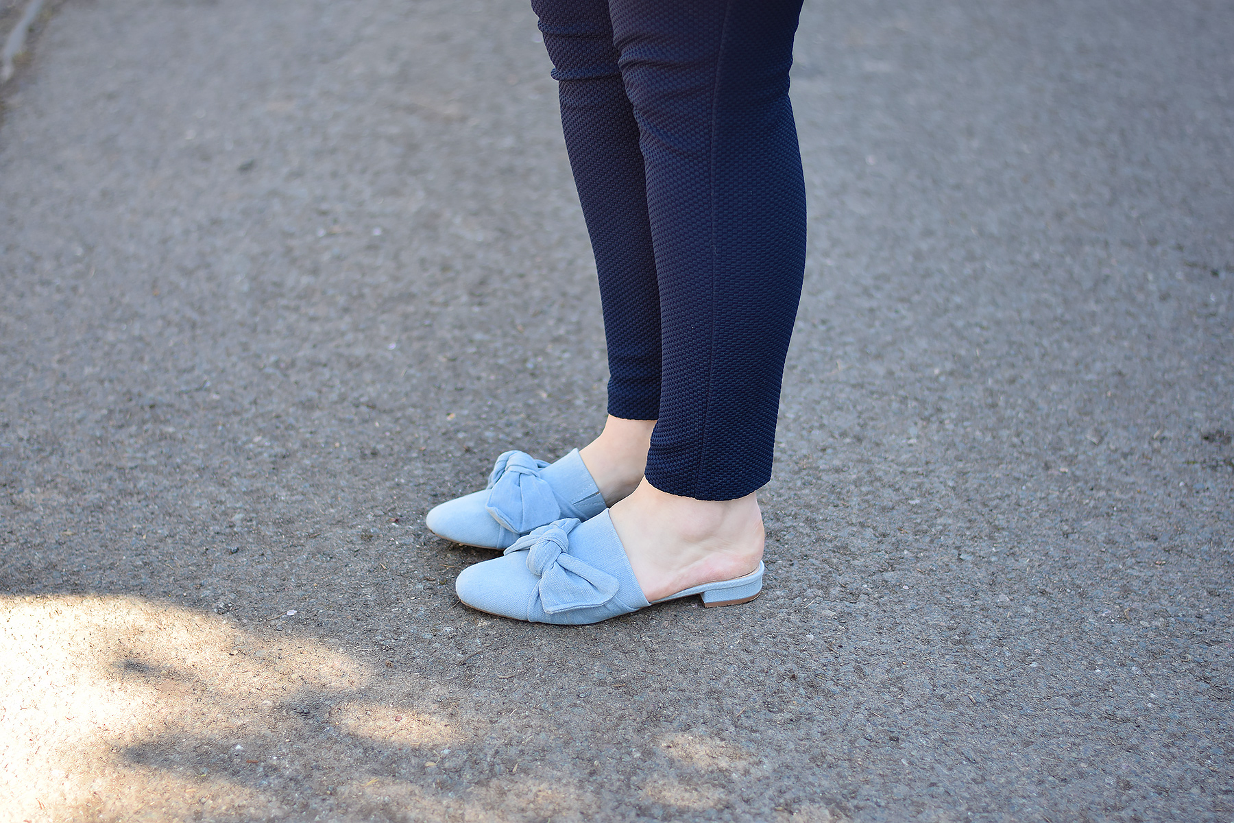 asos pastel blue backless loafers