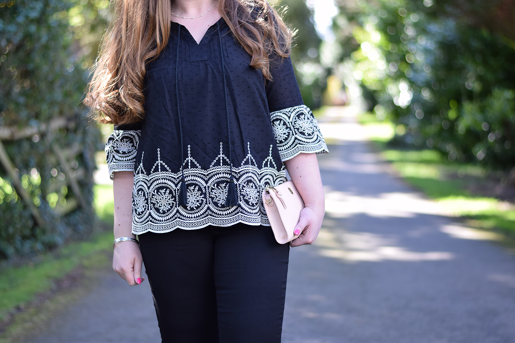 Bonmarche Embroidered Bell Sleeve Blouse