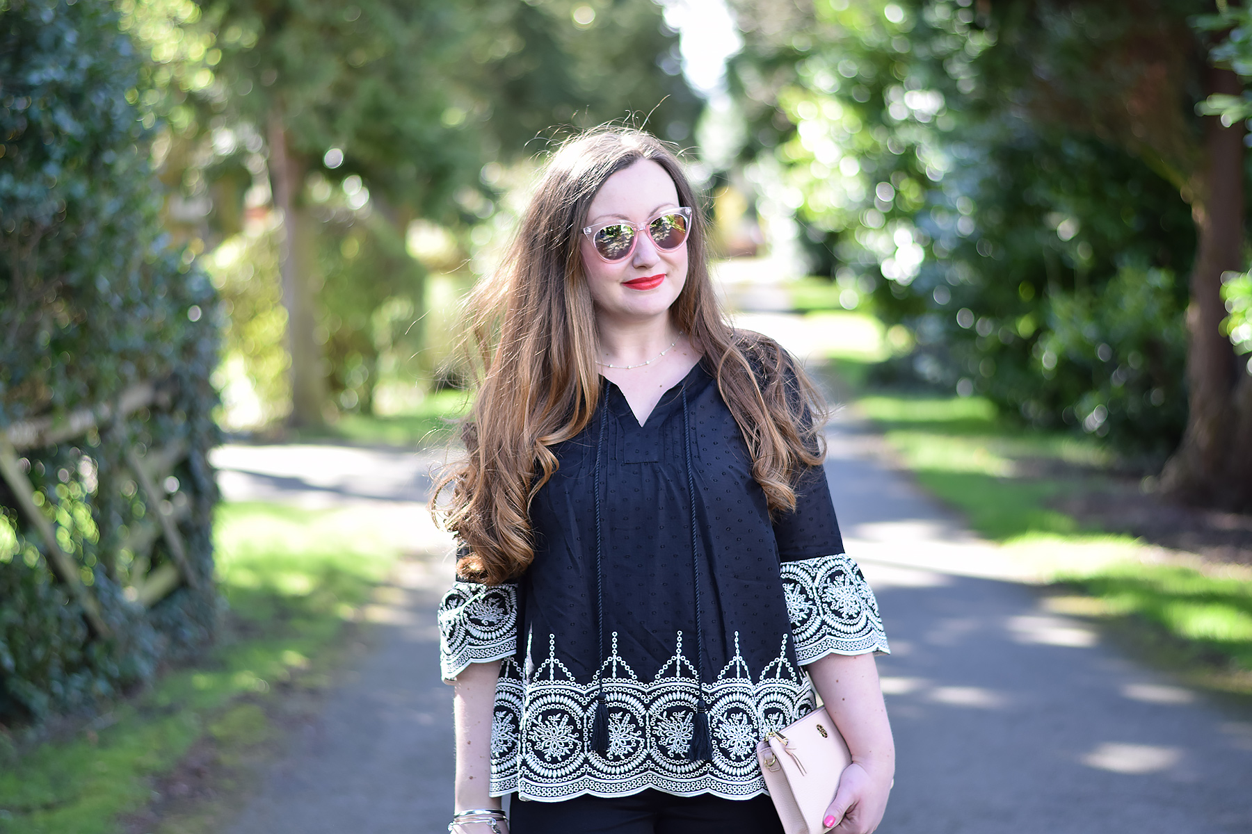 Boho Bell sleeve top outfit