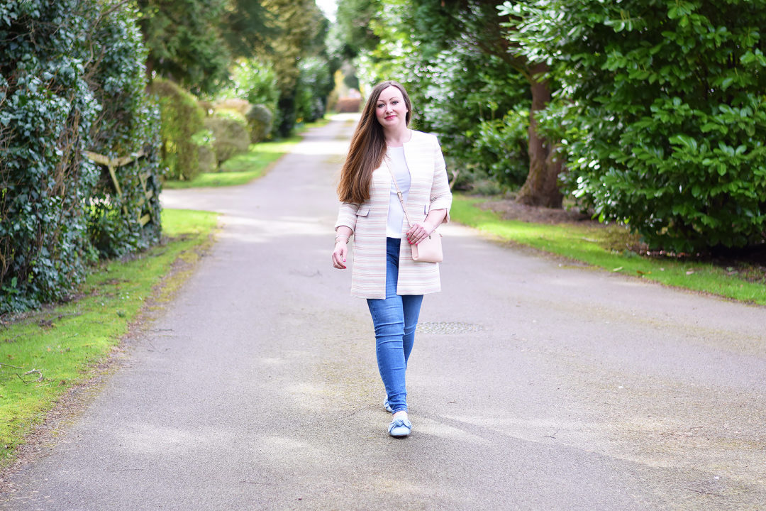 Pastel Stripe Coat For Spring