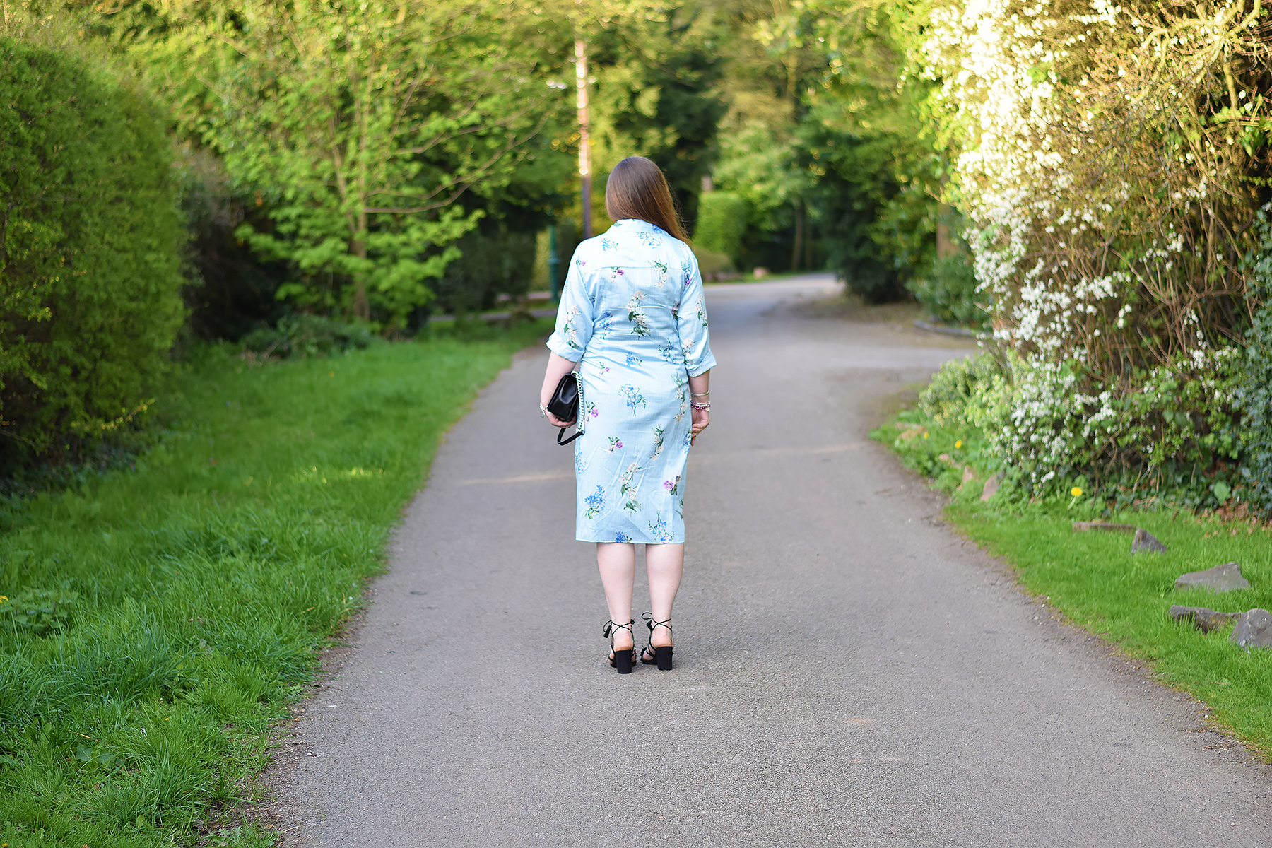Zara striped floral sales dress