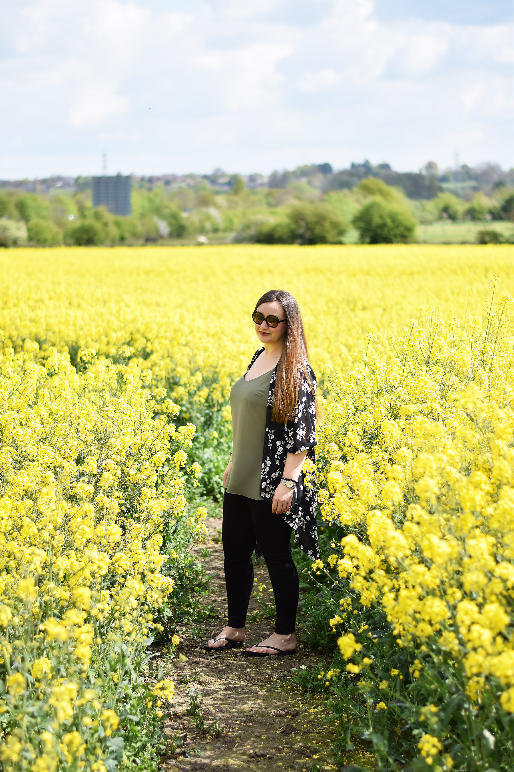 Flower field outfit post ootd