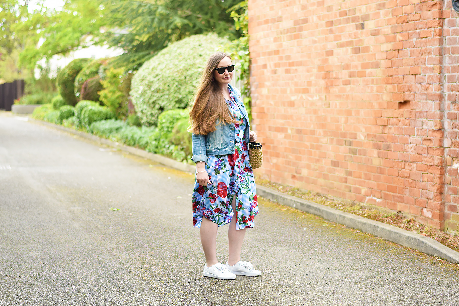 Floral dress with trainers sale