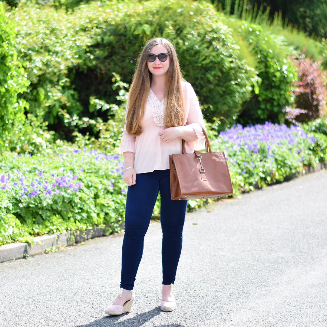 Pink And Tan With Dark Denim