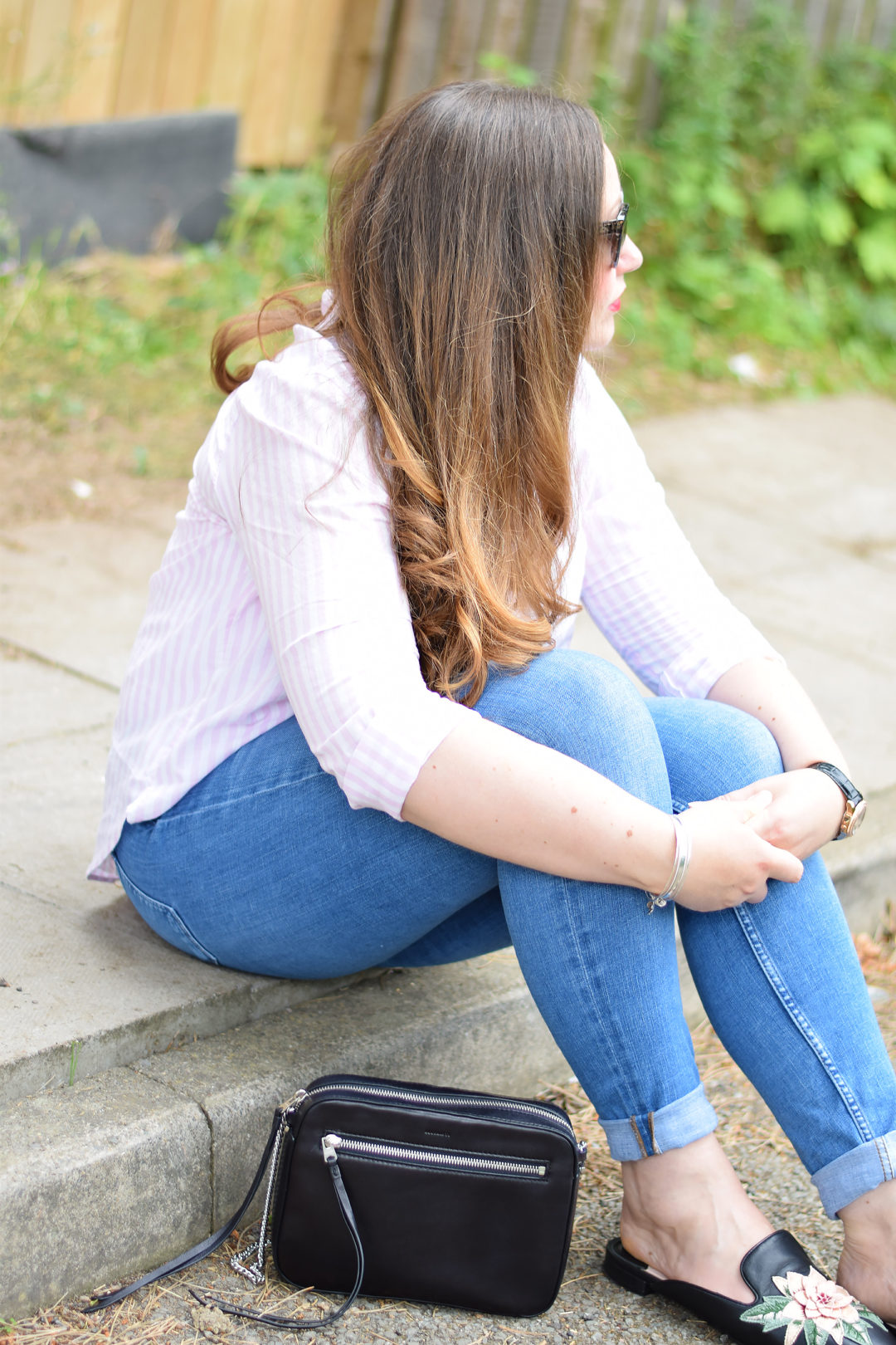 Pale Pink Cotton Blouse outfit