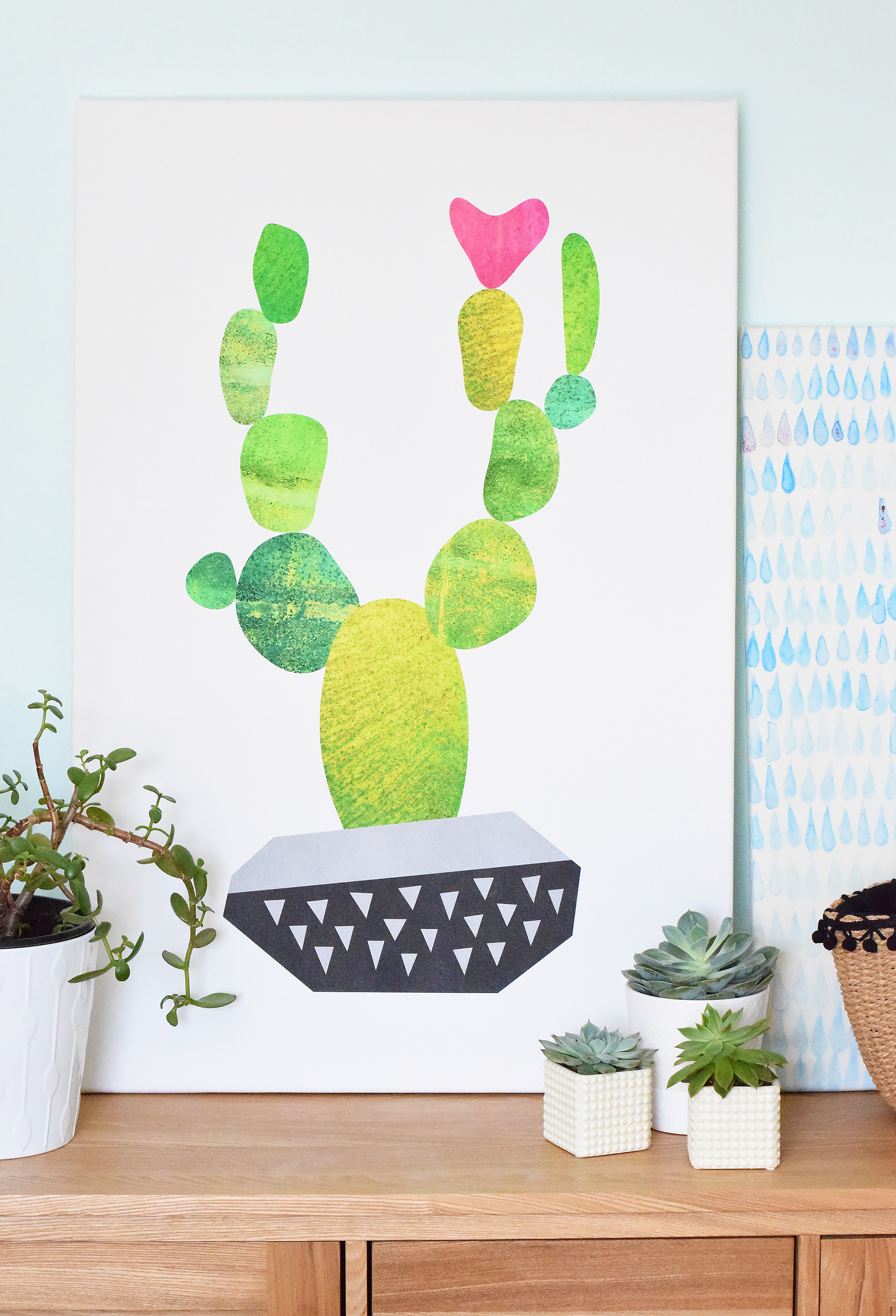 Posterlounge Love Cactus Print