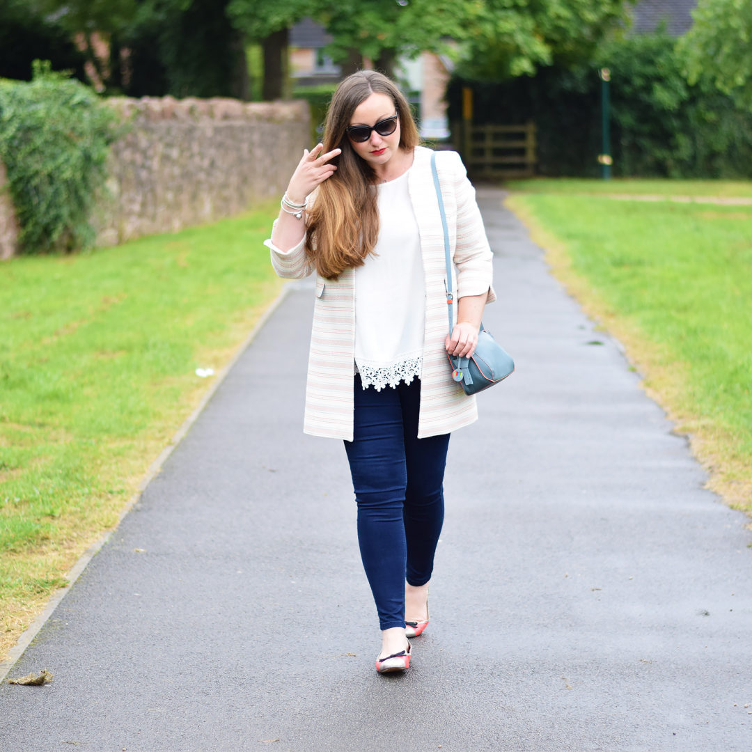 Outfit Ideas For Styling A Light Blue Bag JacquardFlower