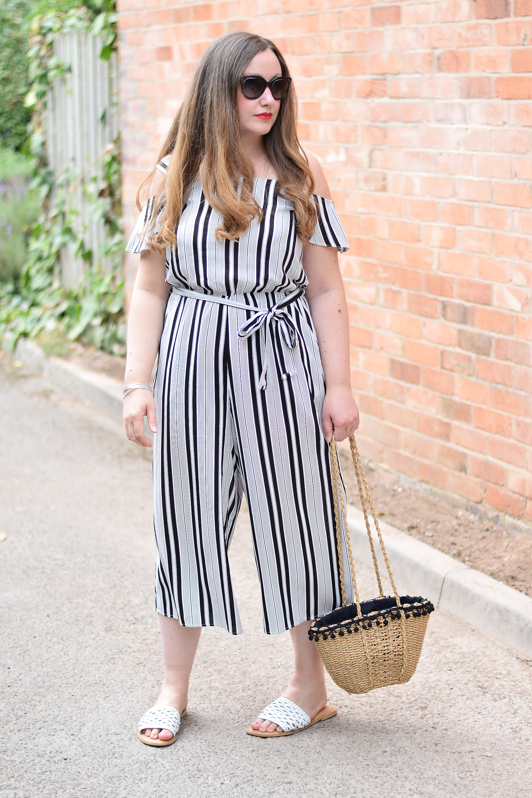 How to style a striped jumpsuit