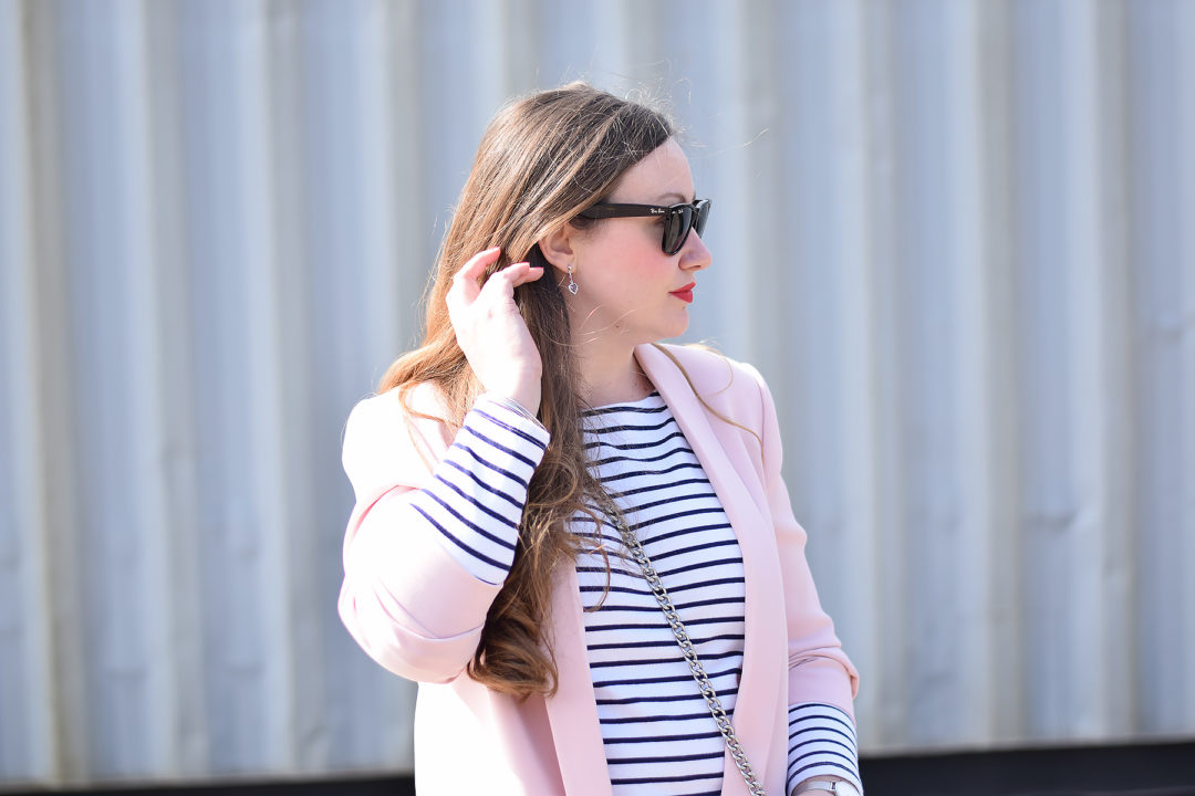 5 ways to wear a pastel pink blazer
