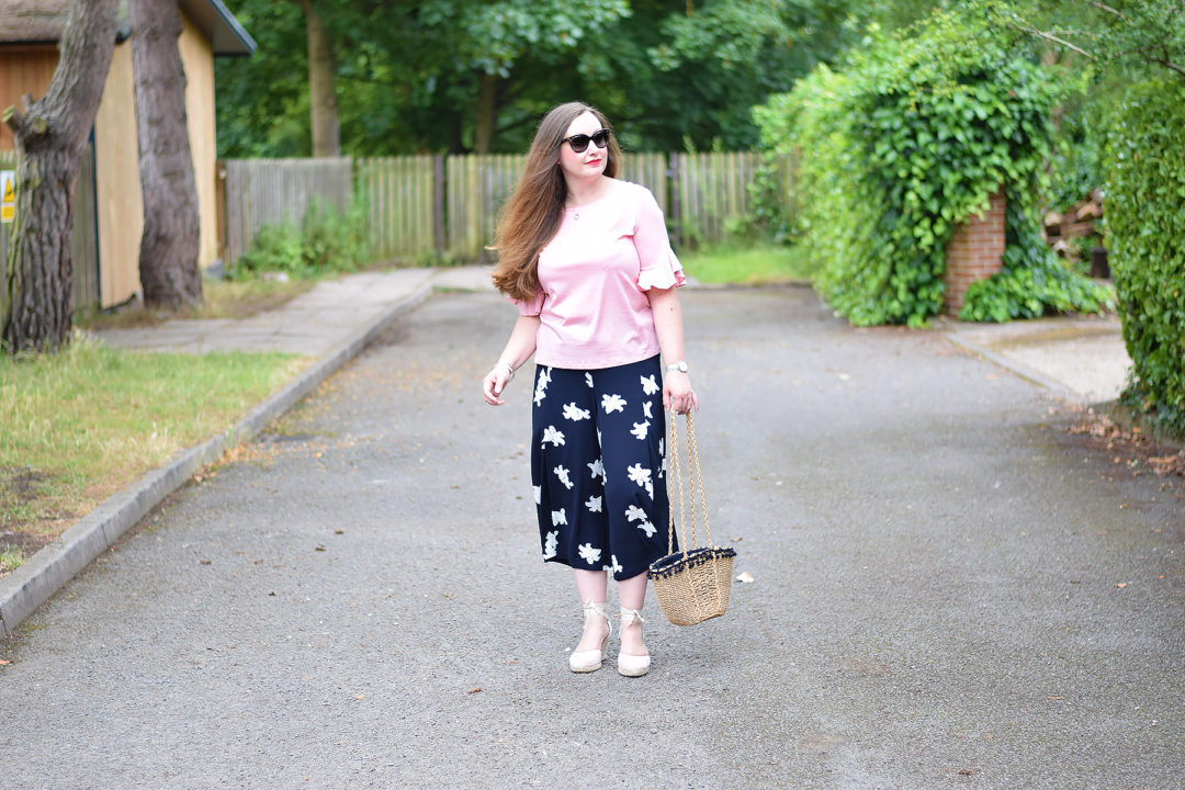 Pink Ruffle Sleeve Top