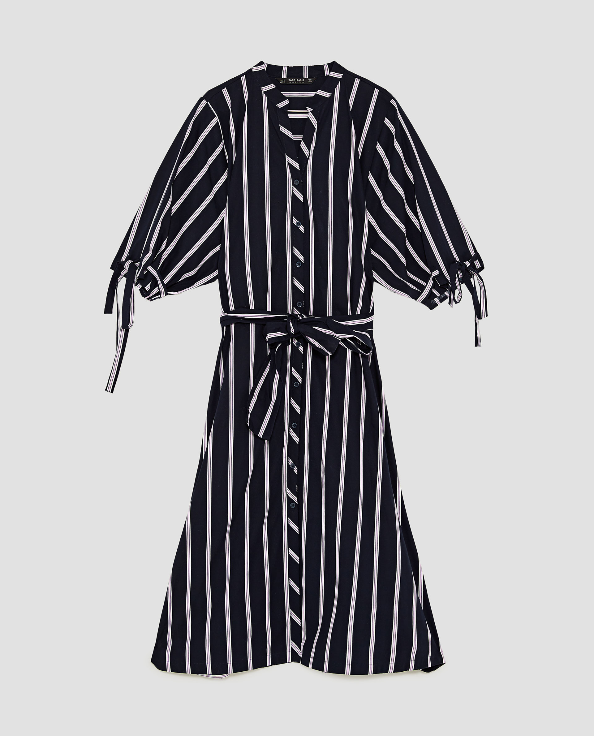 Zara Asymmetric Striped Dress