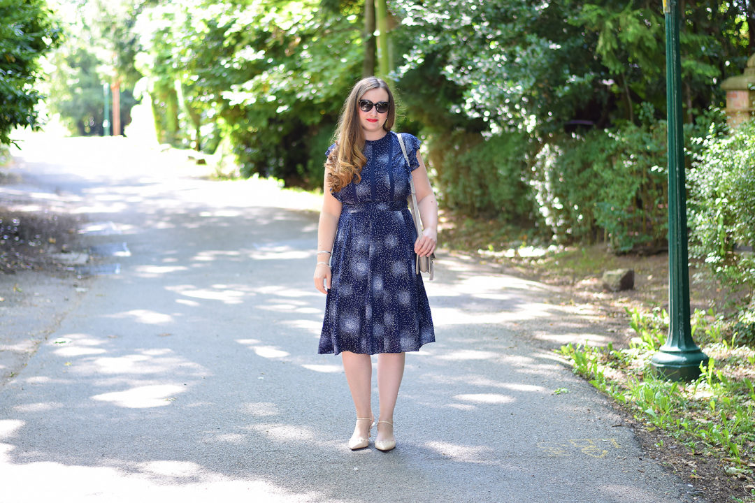 Starburst Polka Dot Dress