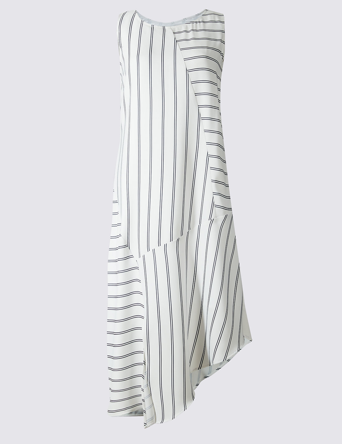 M&S Longline Striped Tunic Midi Dress