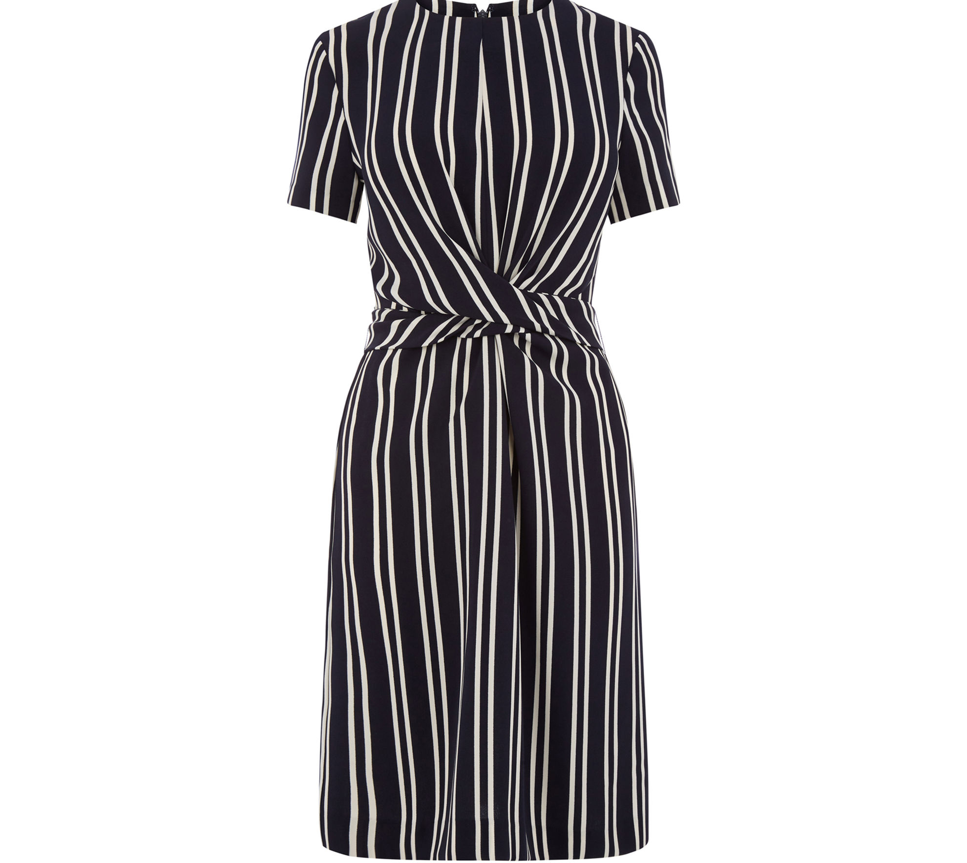 Warehouse Stripe Twist Front Dress
