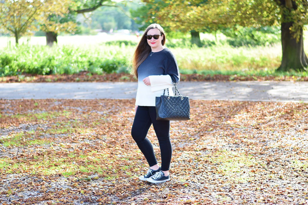 Gemma from Jacquard Flower Blog wearing Dip Dye Jumper Outfit