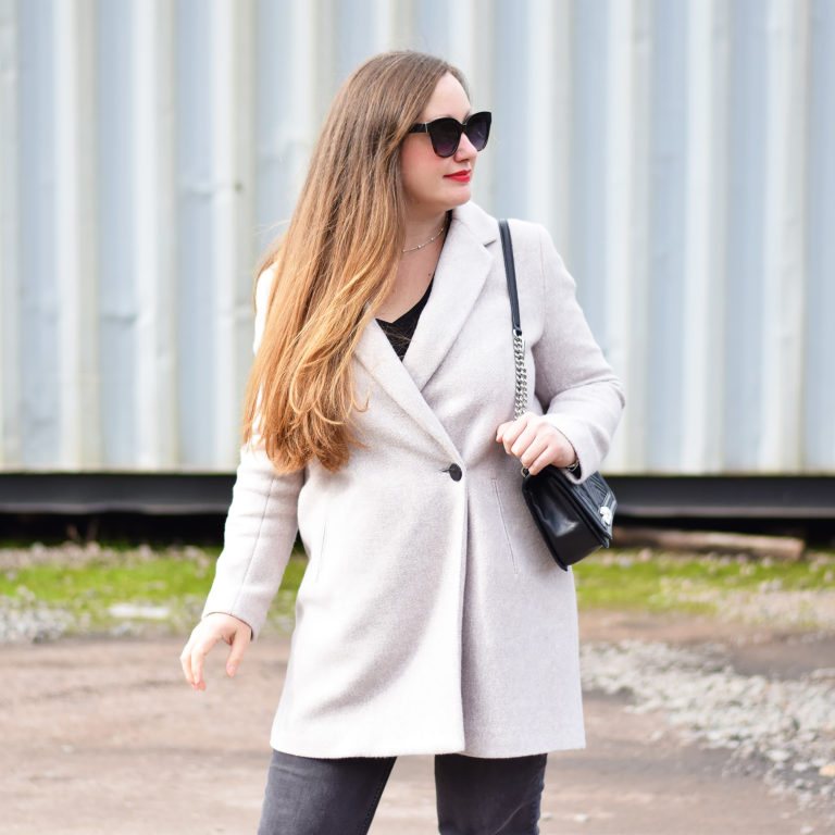 Light Grey Coat Outfit – JacquardFlower