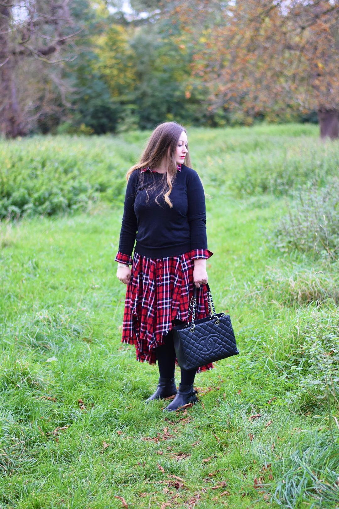 Black jumper skirt outfit cheap