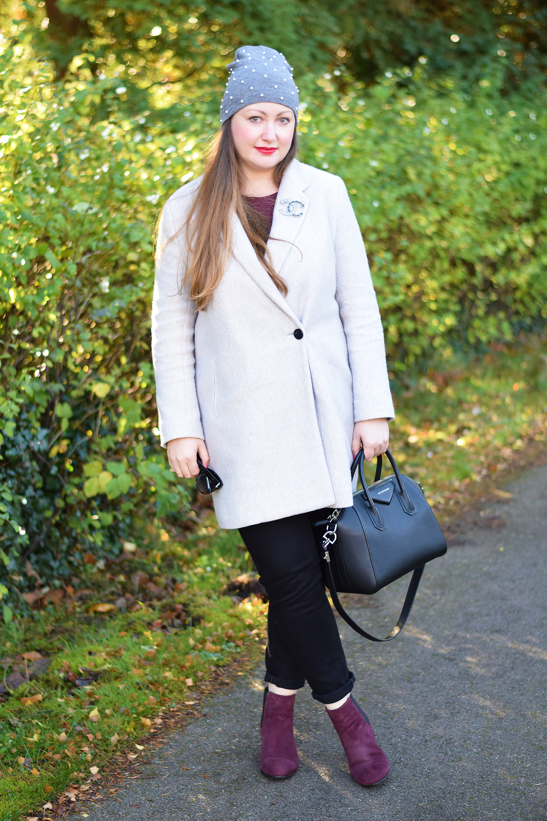 Zara Off white coat outfit