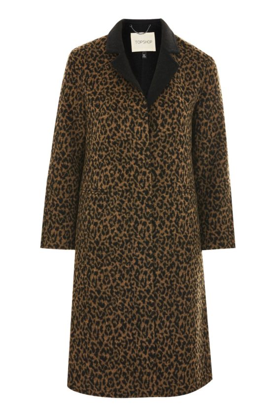 M and s leopard print coat sales