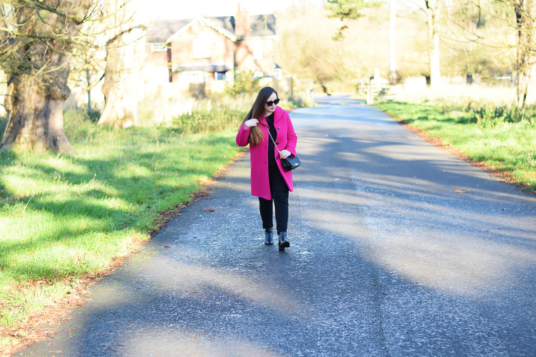 How to wear a bright pink coat aw17