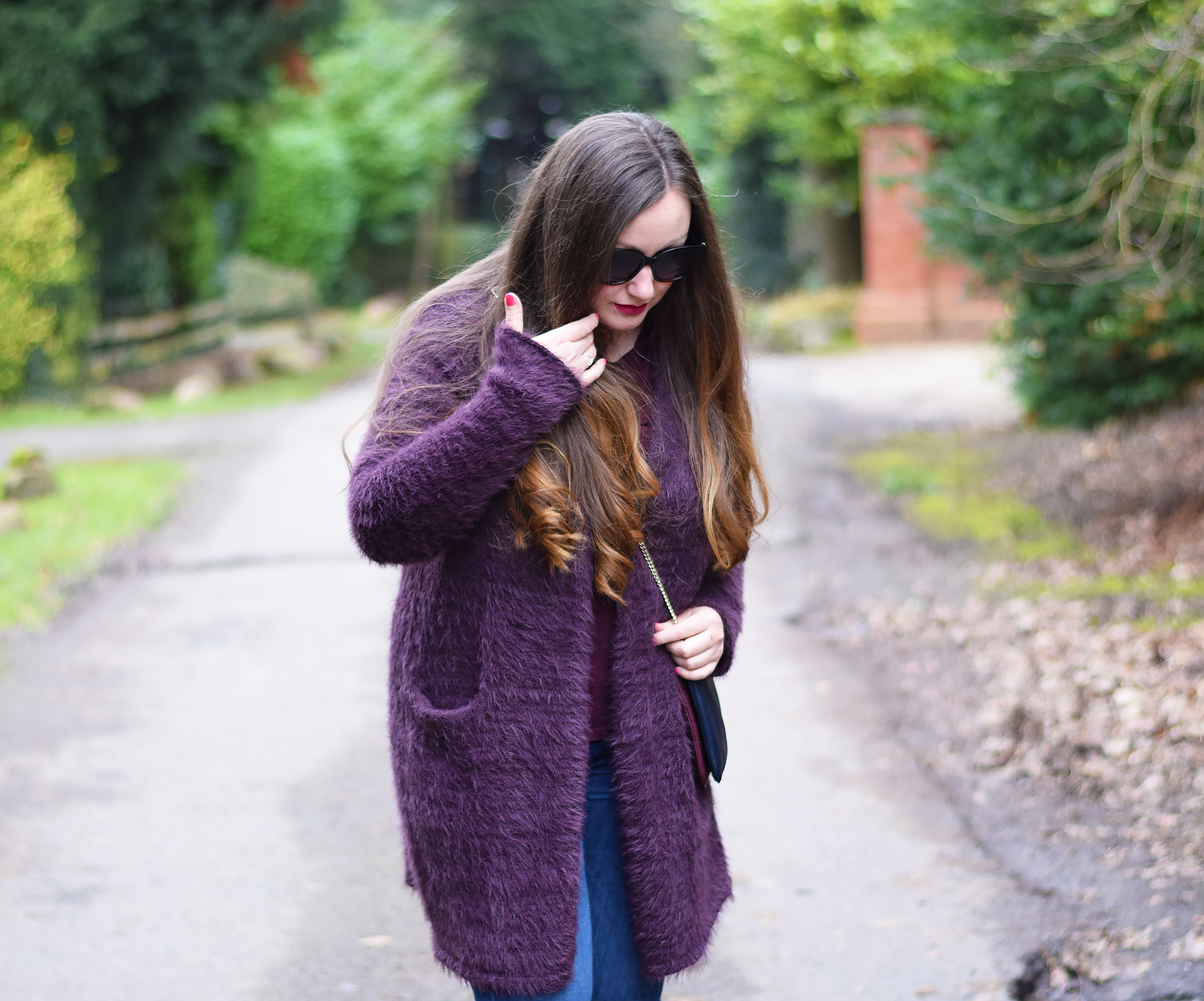 H&M FLUFFY CARDIGAN OUTFIT