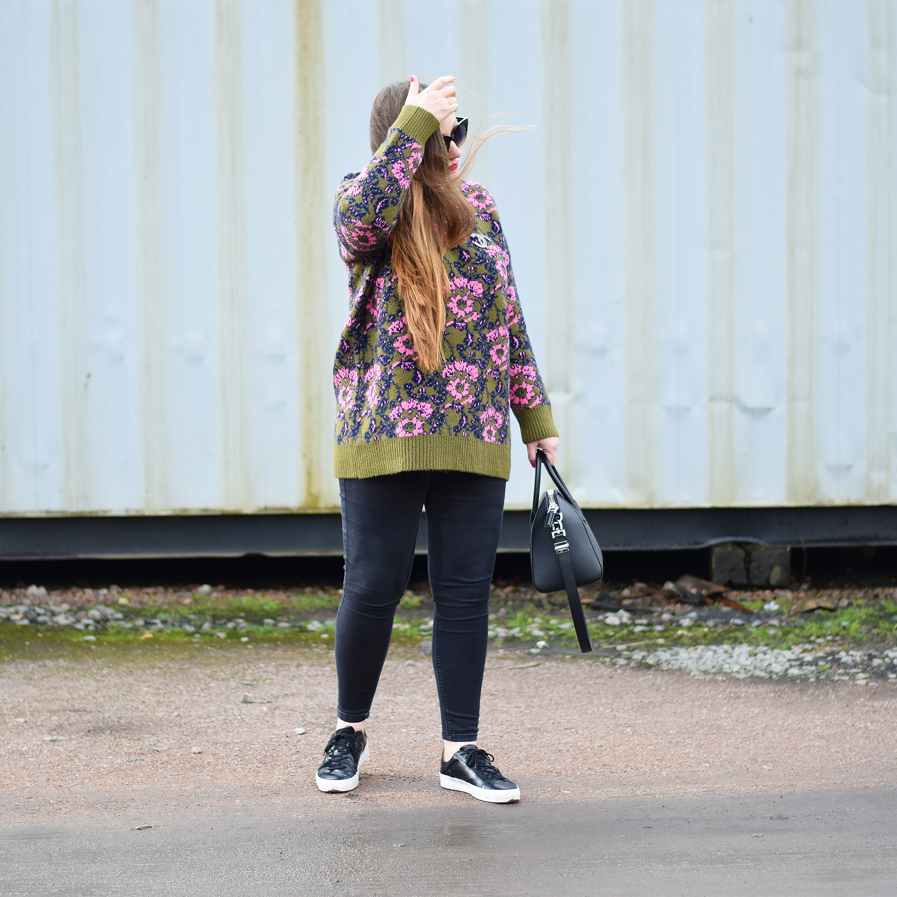 Zara Floral Jumper Outfit