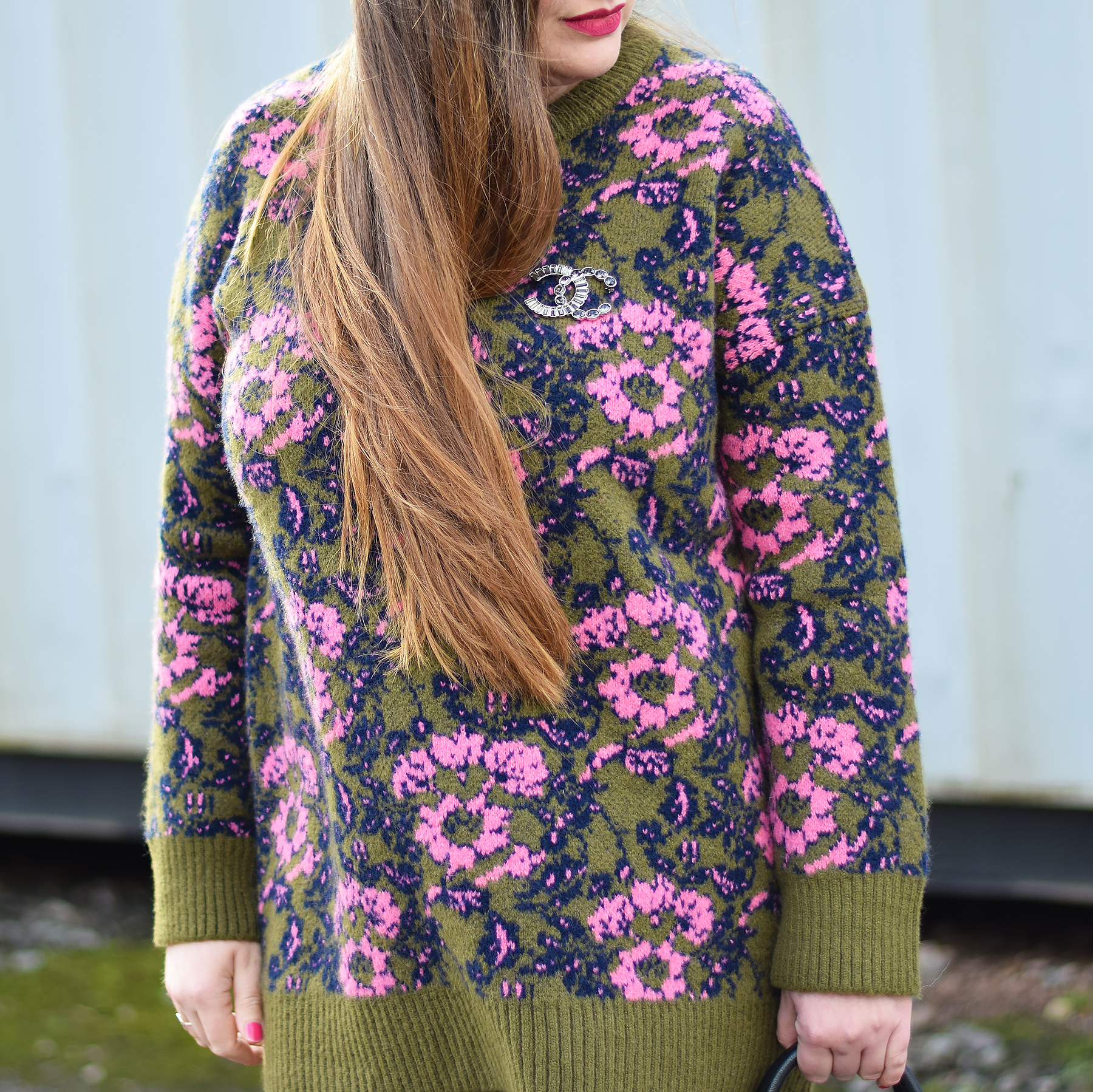 Zara floral jacquard jumper