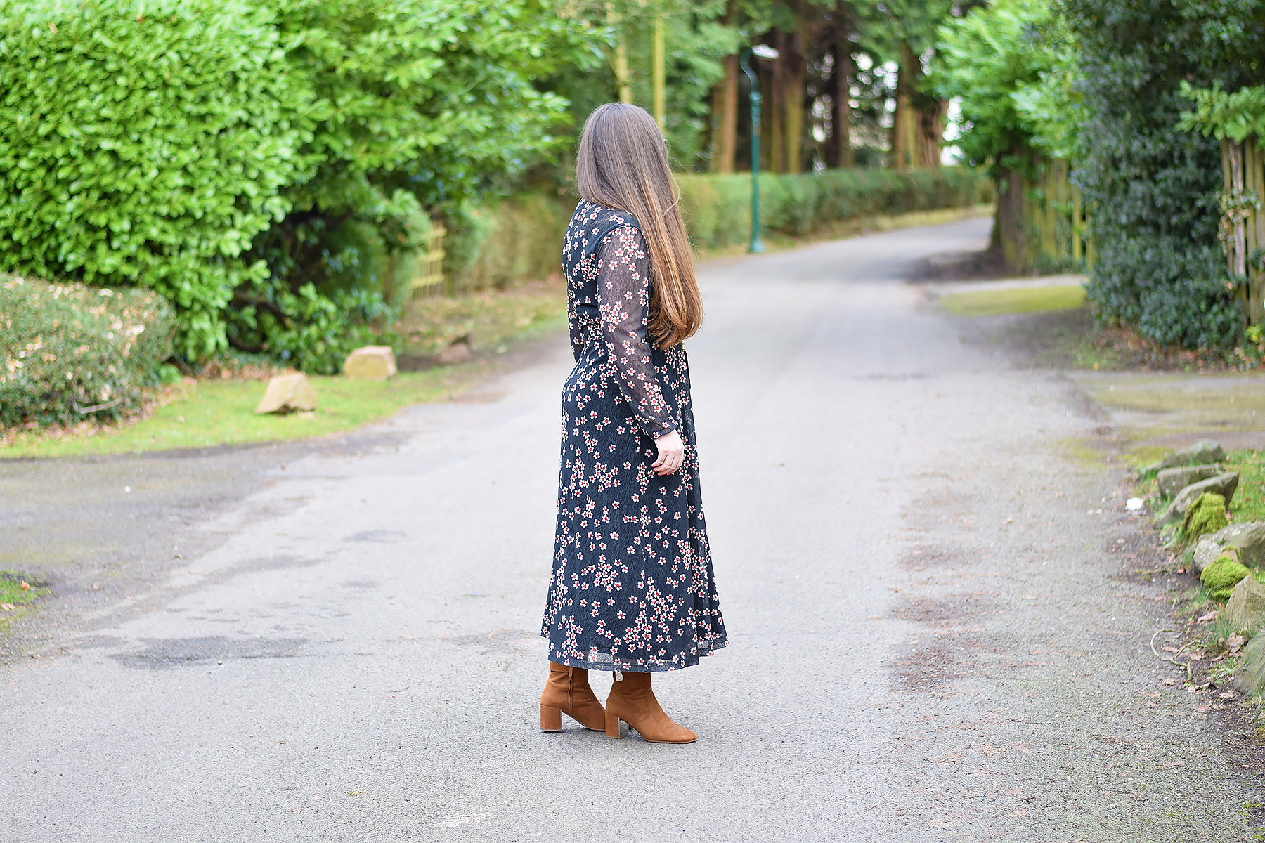 How to style a winter maxi dress UK blogger