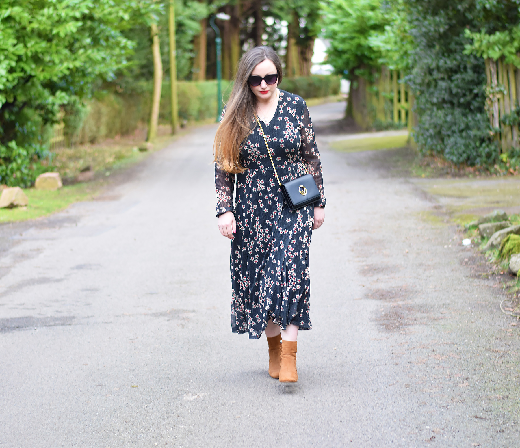 winter dress with ankle boots