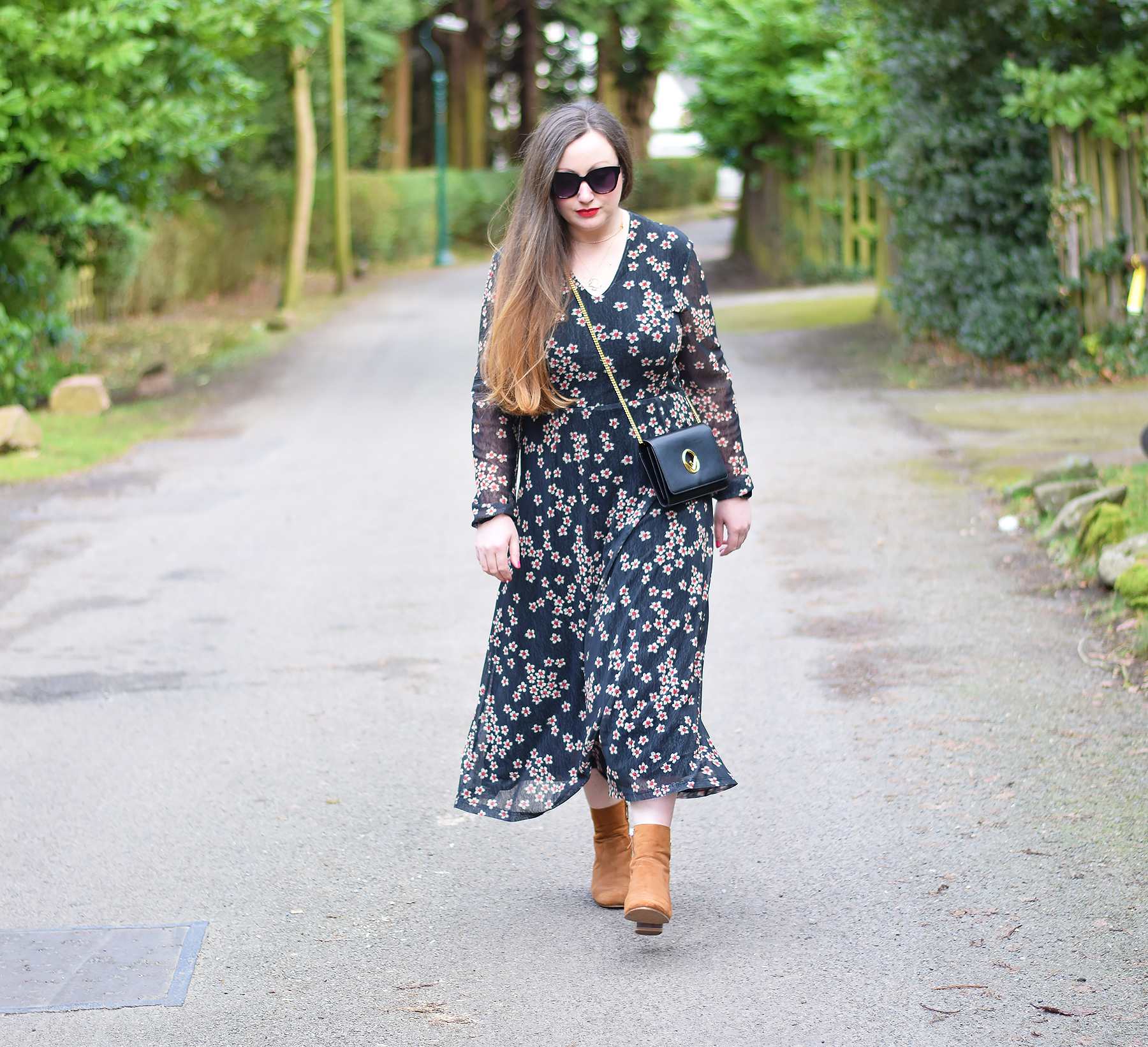 long dress with boots