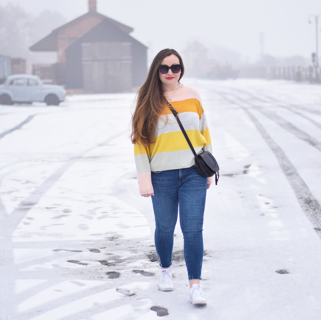 How to style a brightly coloured jumper