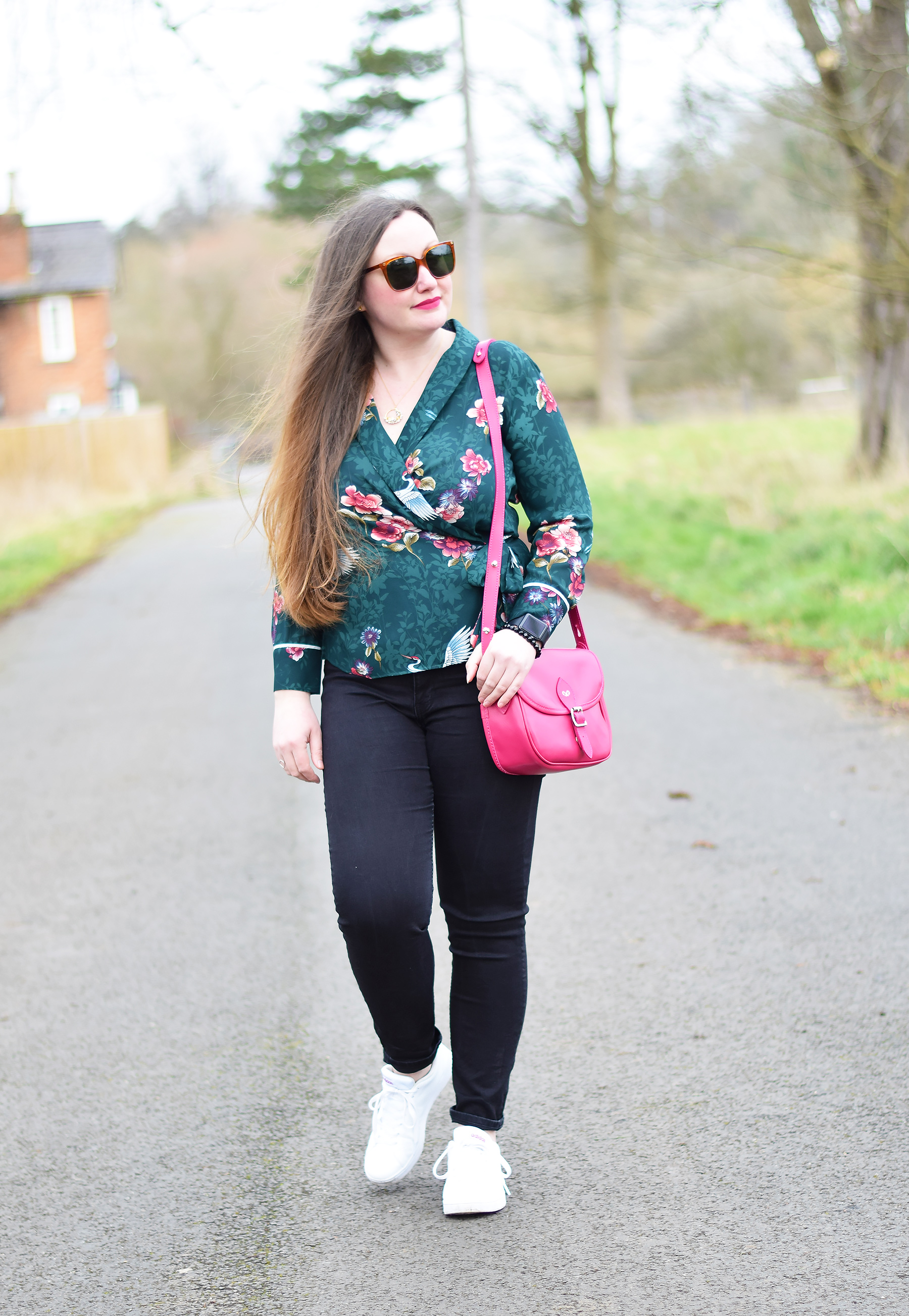 Bright Pink Saddle Bag Outfit ...