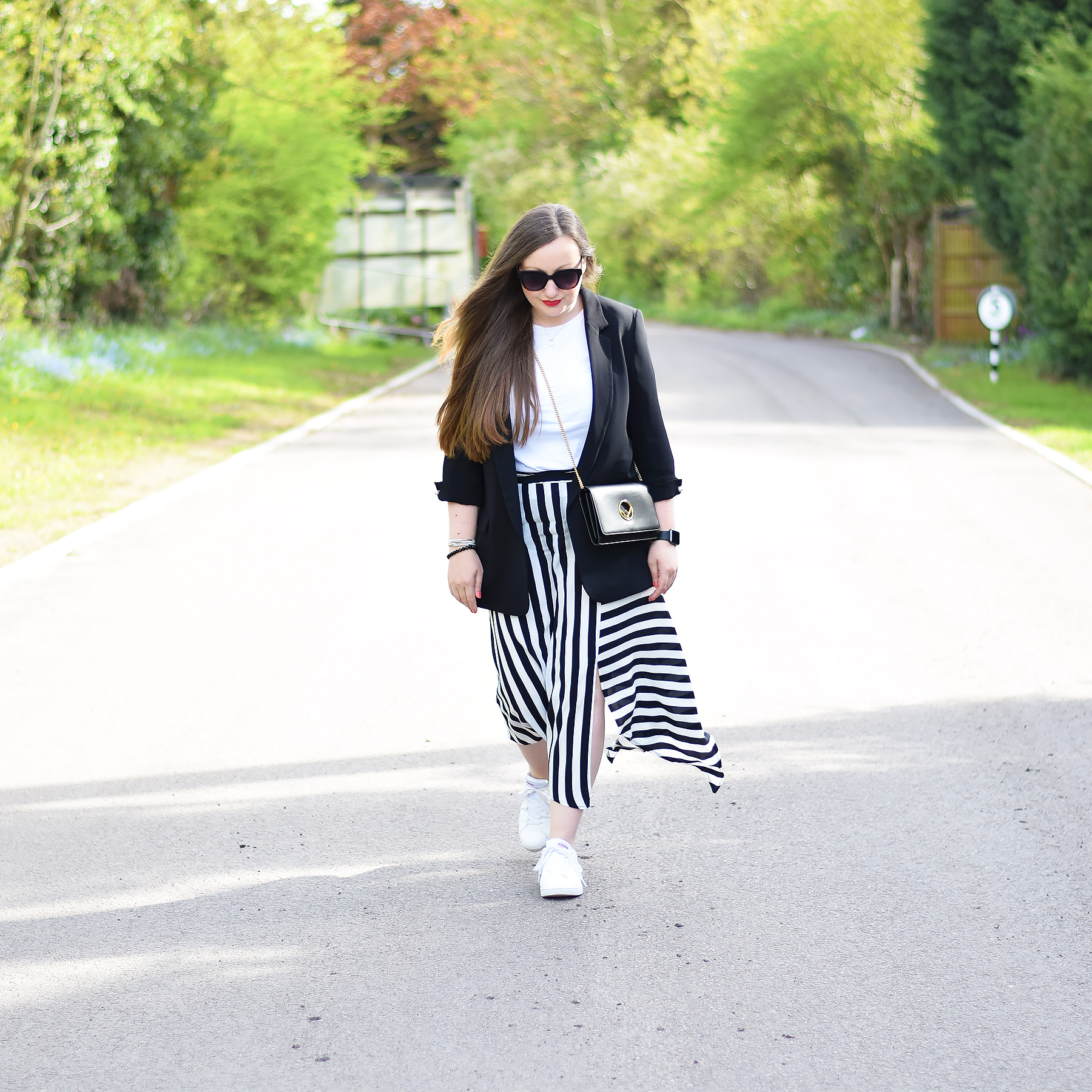 Striped skirt on sale dress