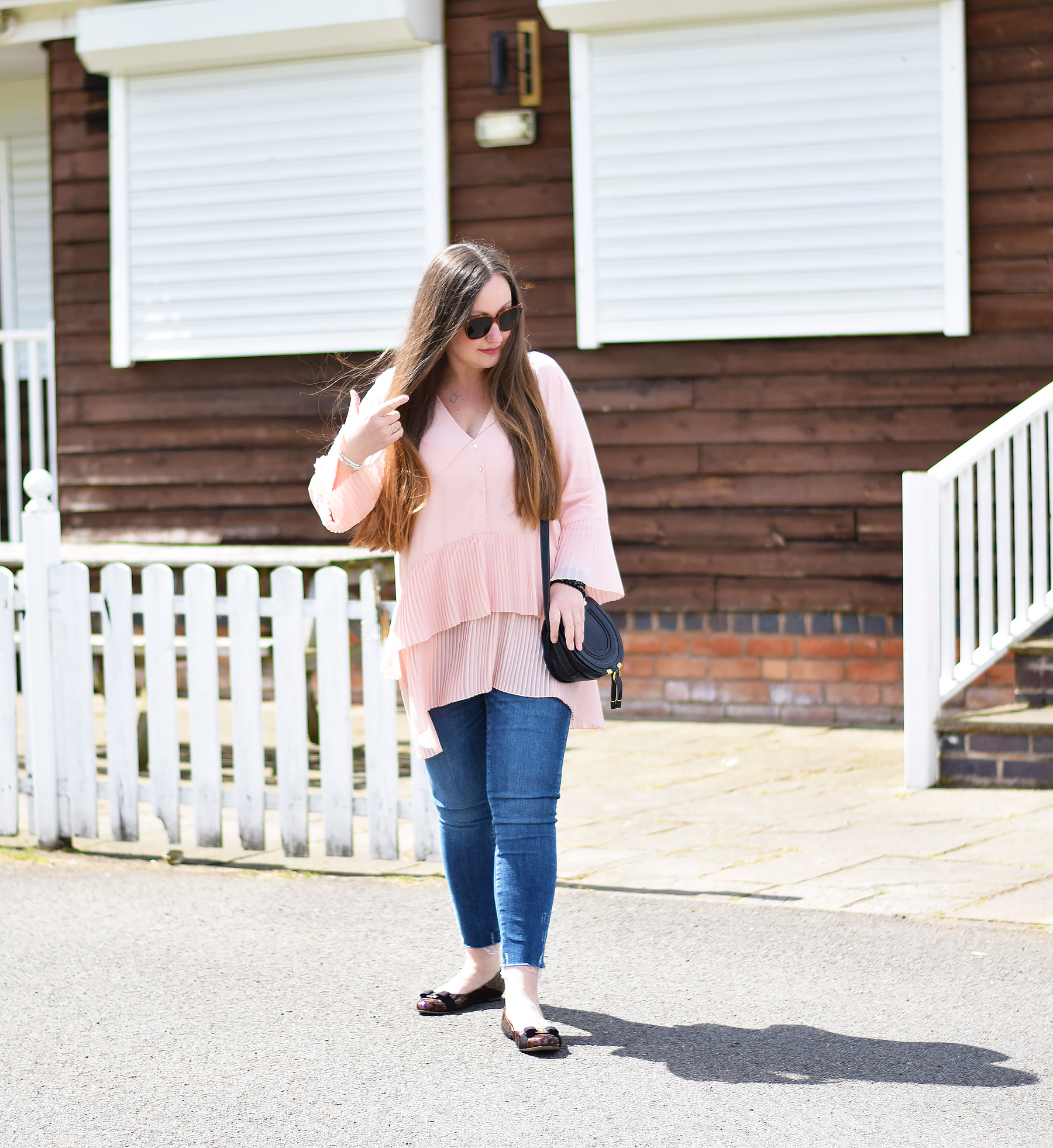 How to style a pink floaty blouse